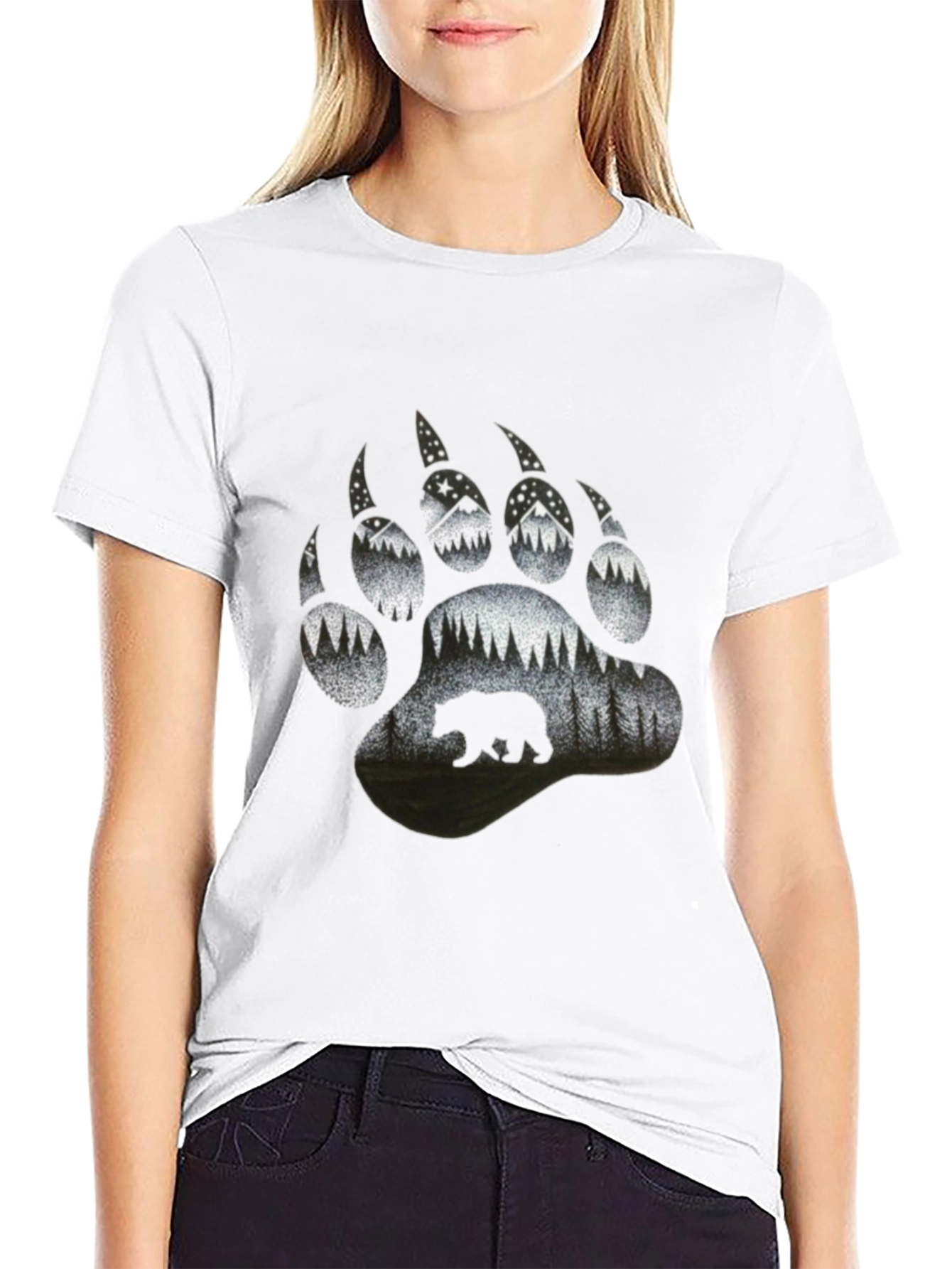 Bear Paw Print Nature T-Shirt