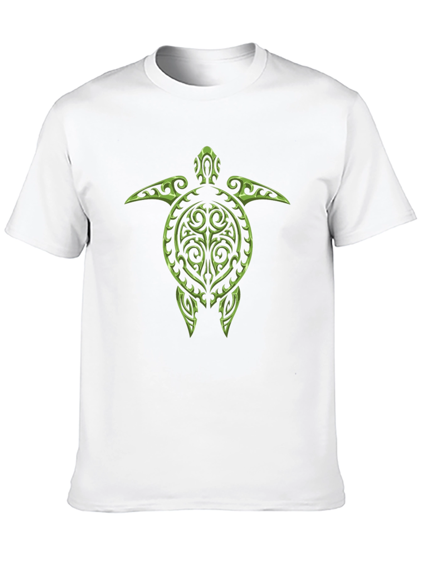 Tribal Turtle Graphic Tee - Black Cotton T-Shirt