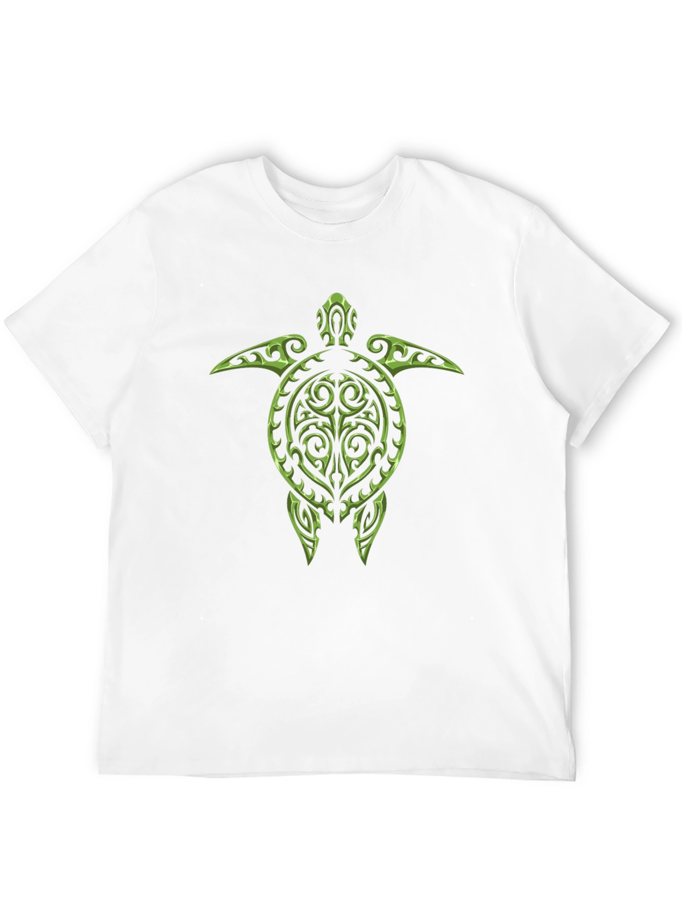Tribal Turtle Graphic Tee - Black Cotton T-Shirt