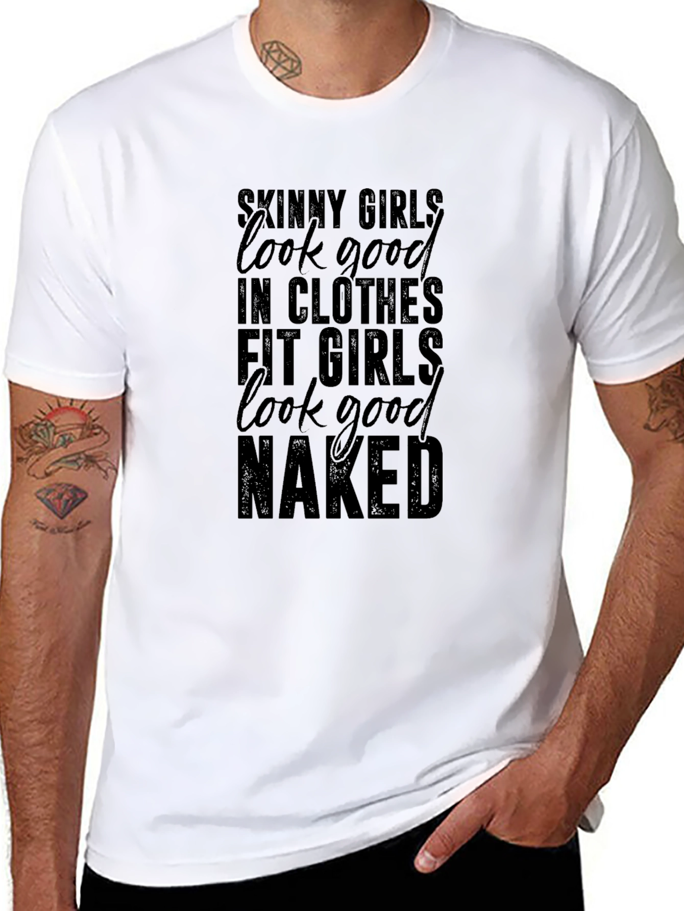 Skinny Girls Fit Girls Graphic T-Shirt