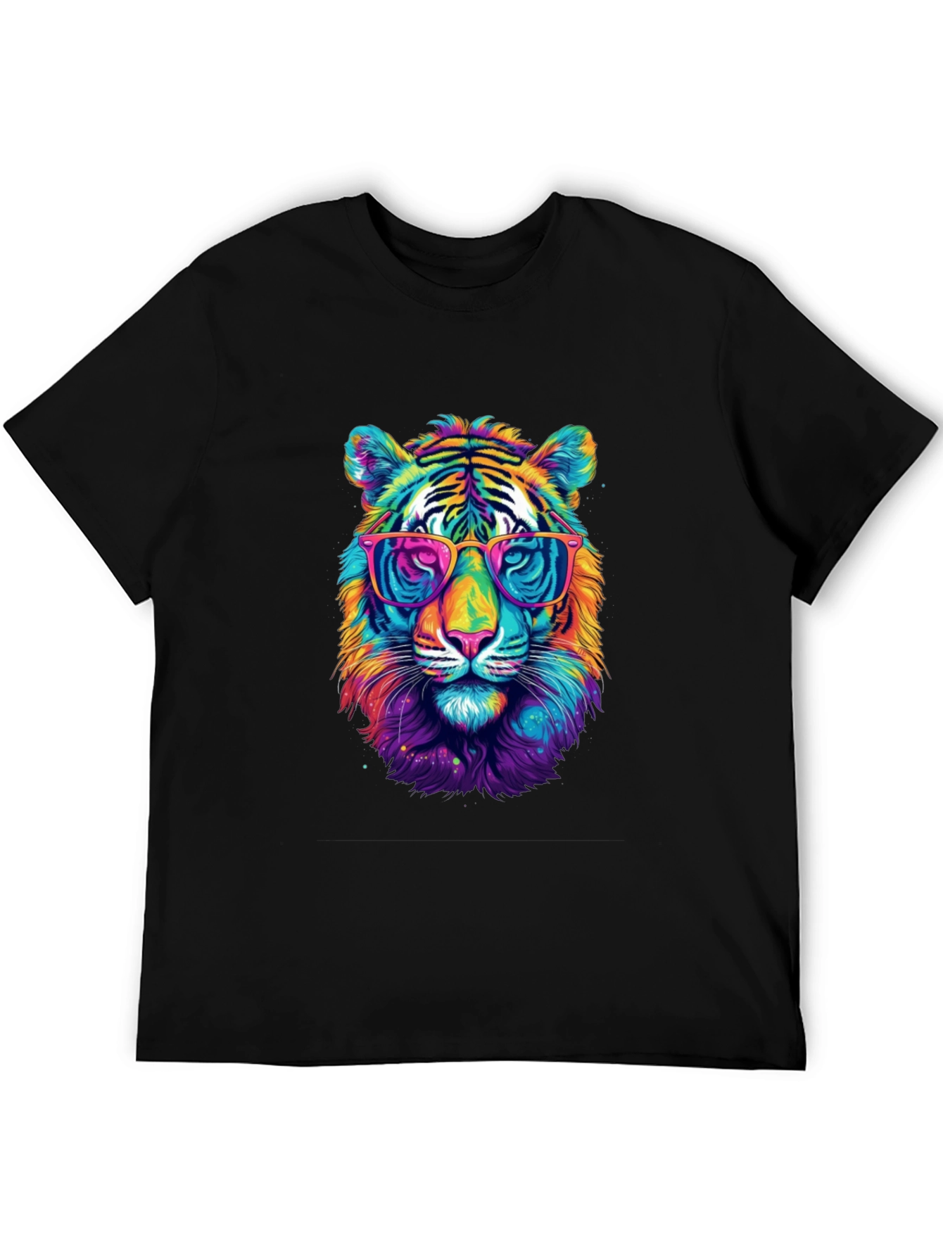 Vibrant Tiger Graphic Tee - Cool Animal Print Shirt