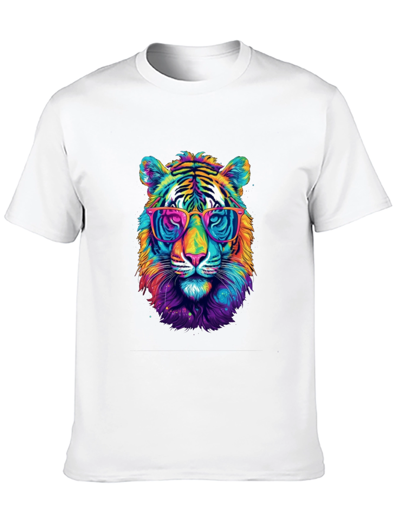 Vibrant Tiger Graphic Tee - Cool Animal Print Shirt