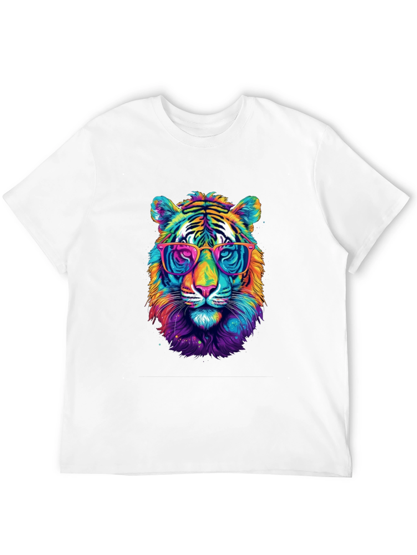 Vibrant Tiger Graphic Tee - Cool Animal Print Shirt