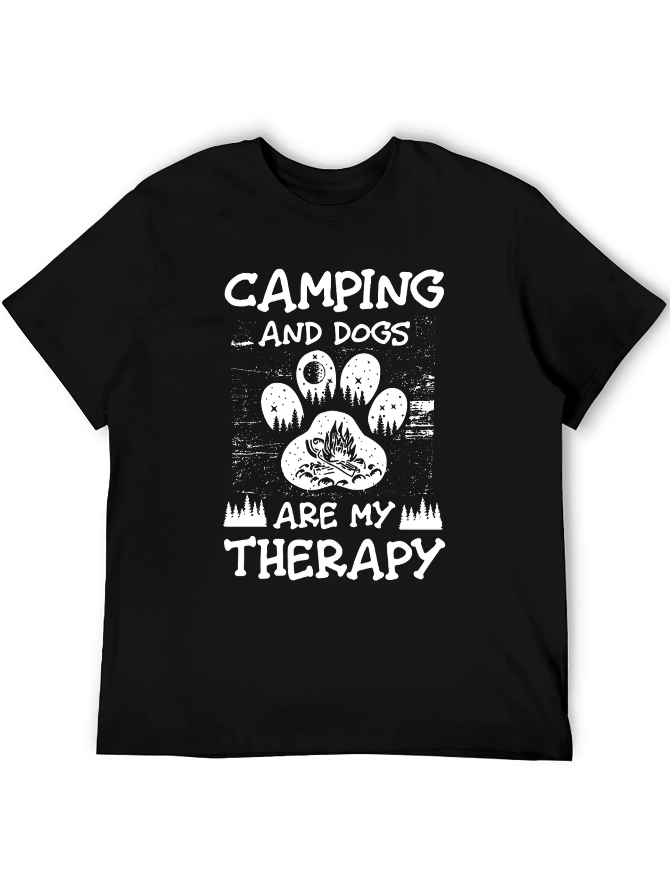 Camping and Dogs Therapy T-Shirt