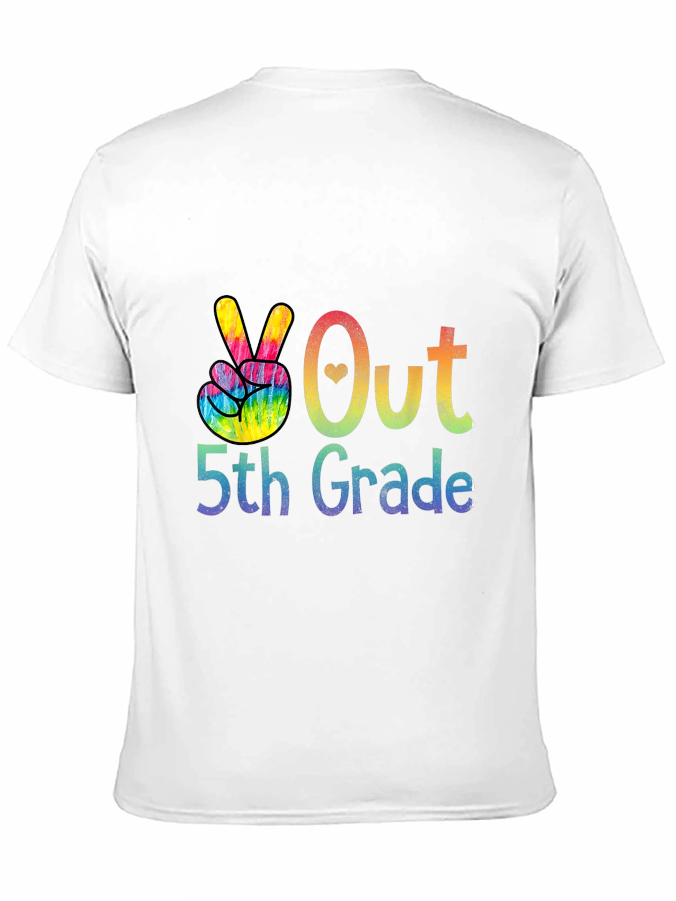 Peace Out 5th Grade Tie Dye T-Shirt
