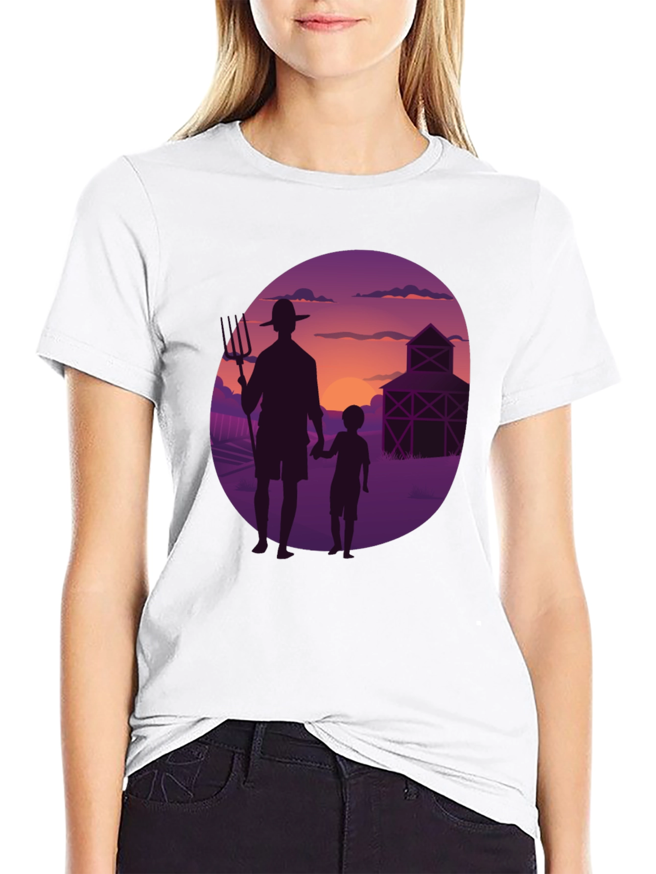 Farmer & Son Graphic Tee - Sunset Silhouette
