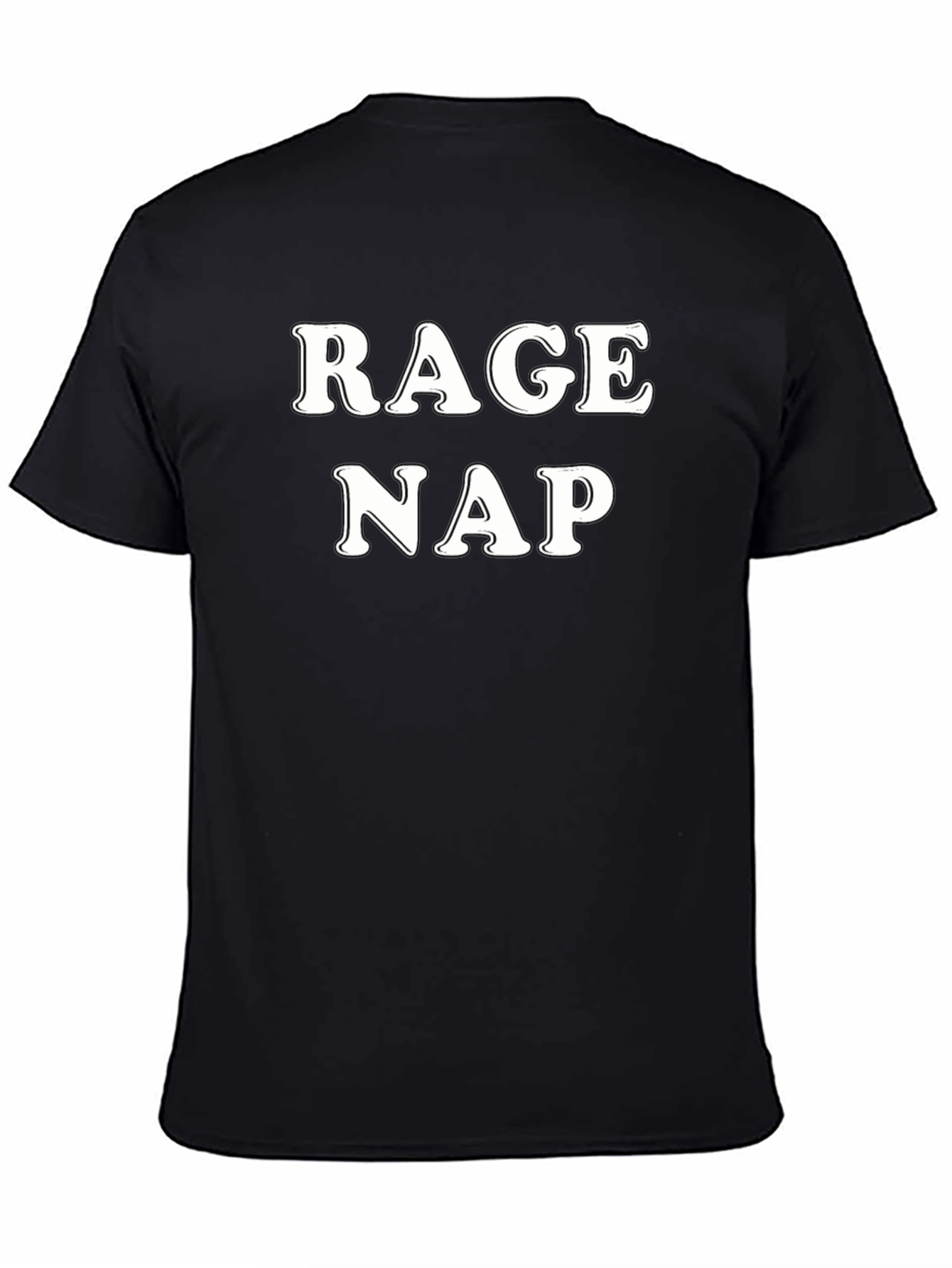 Rage Nap Graphic T-Shirt - Black Casual Tee