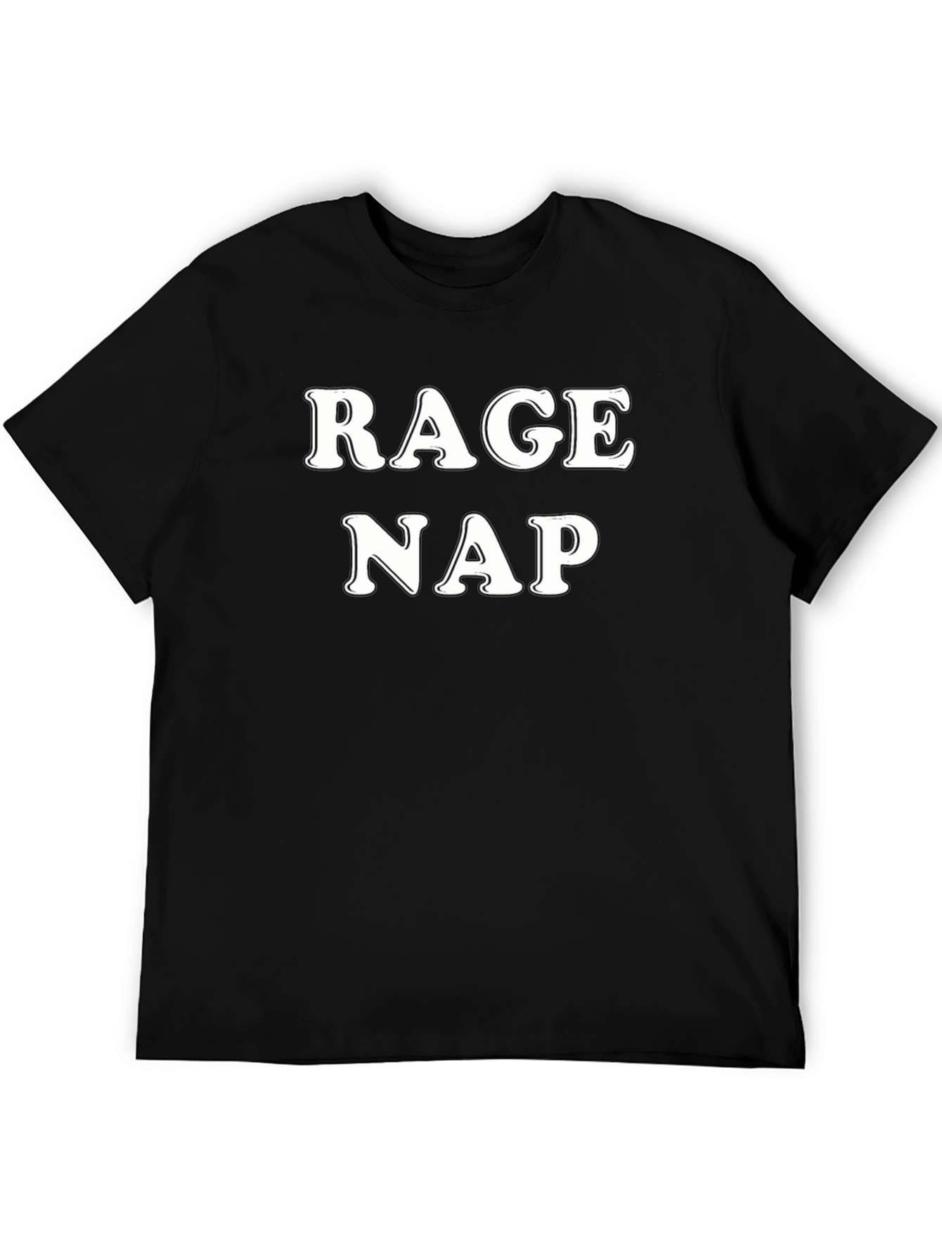 Rage Nap Graphic T-Shirt - Black Casual Tee