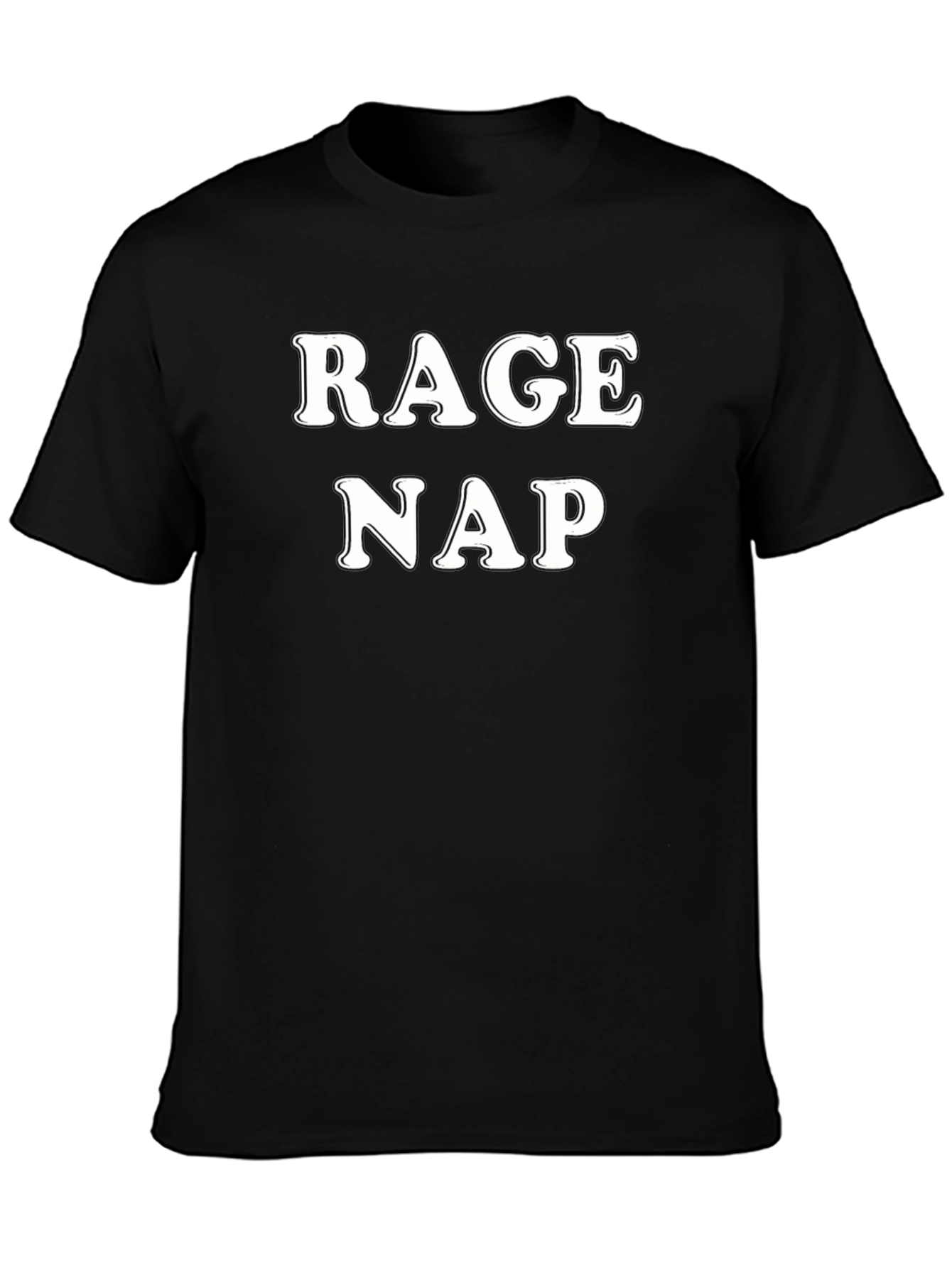Rage Nap Graphic T-Shirt - Black Casual Tee