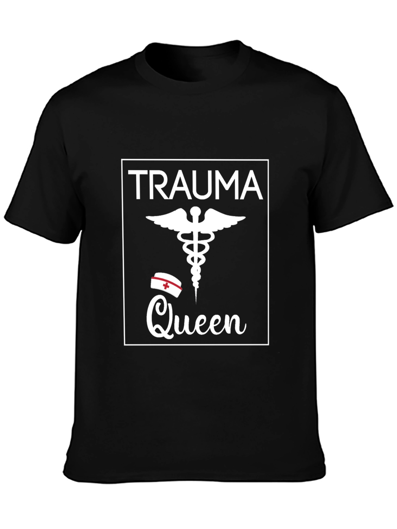 Trauma Queen Graphic T-Shirt - Nurse Caduceus Tee