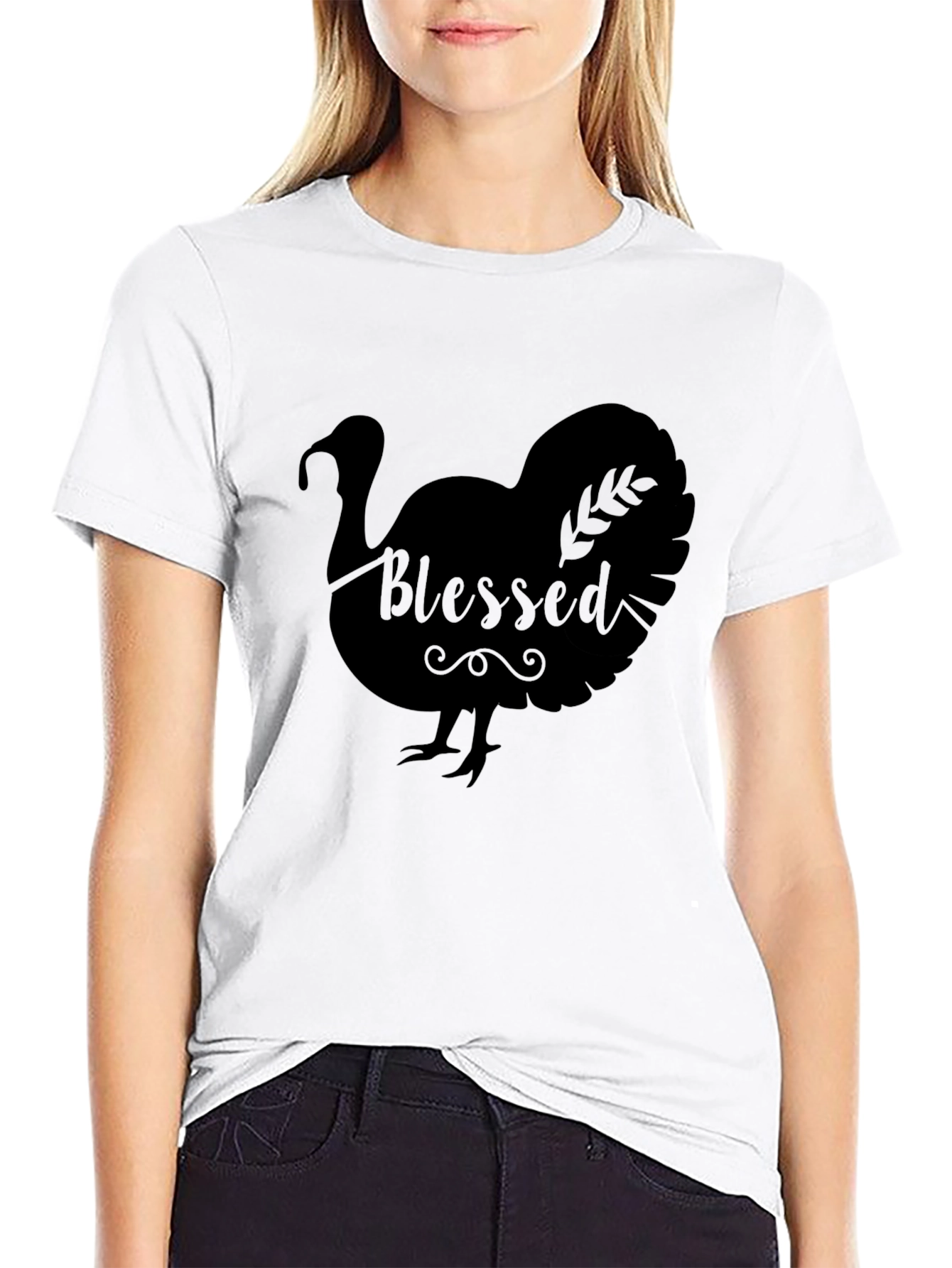Blessed Turkey Graphic Tee - Thanksgiving Shirt