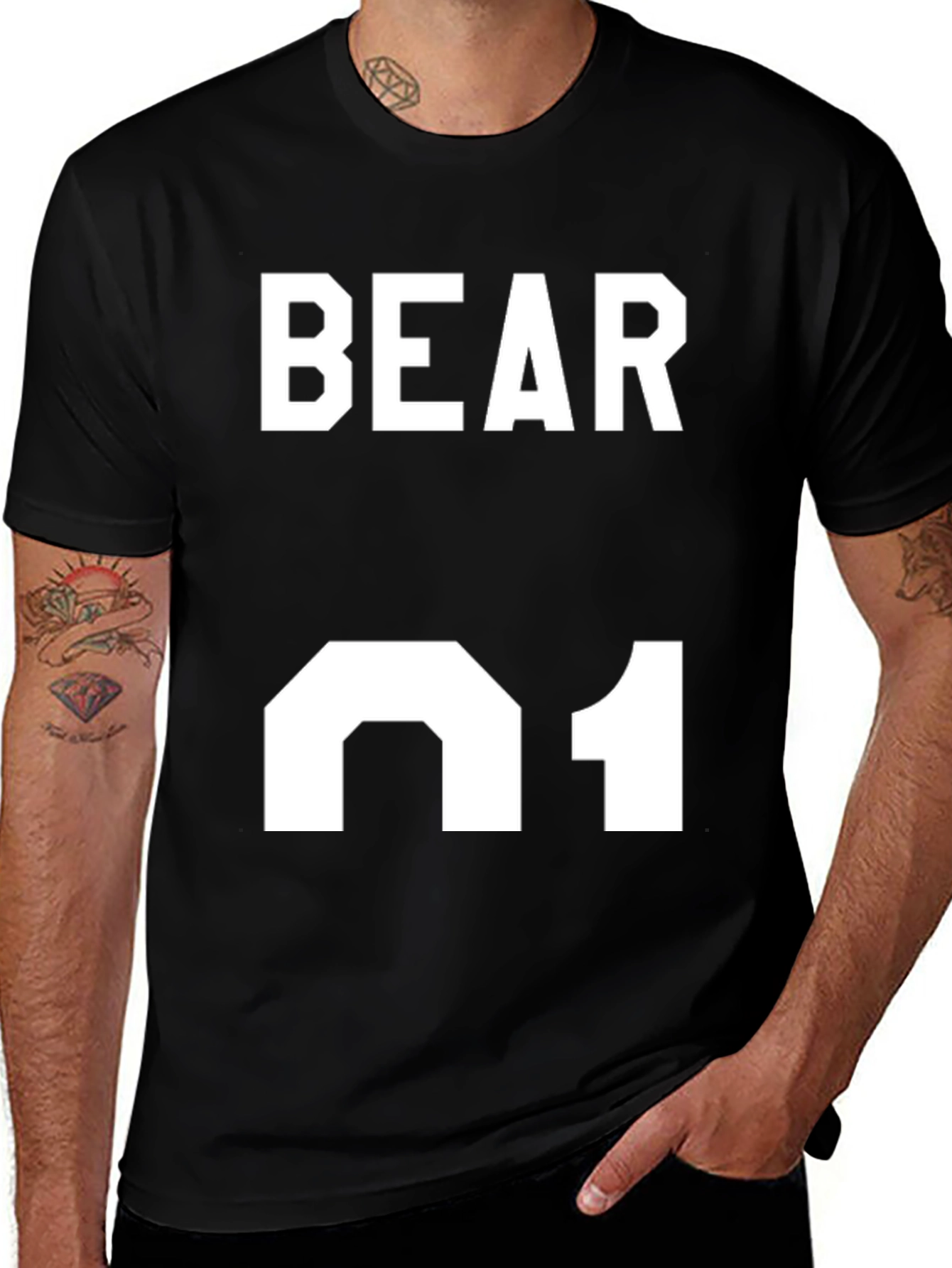 Bear 01 Graphic T-Shirt - Black
