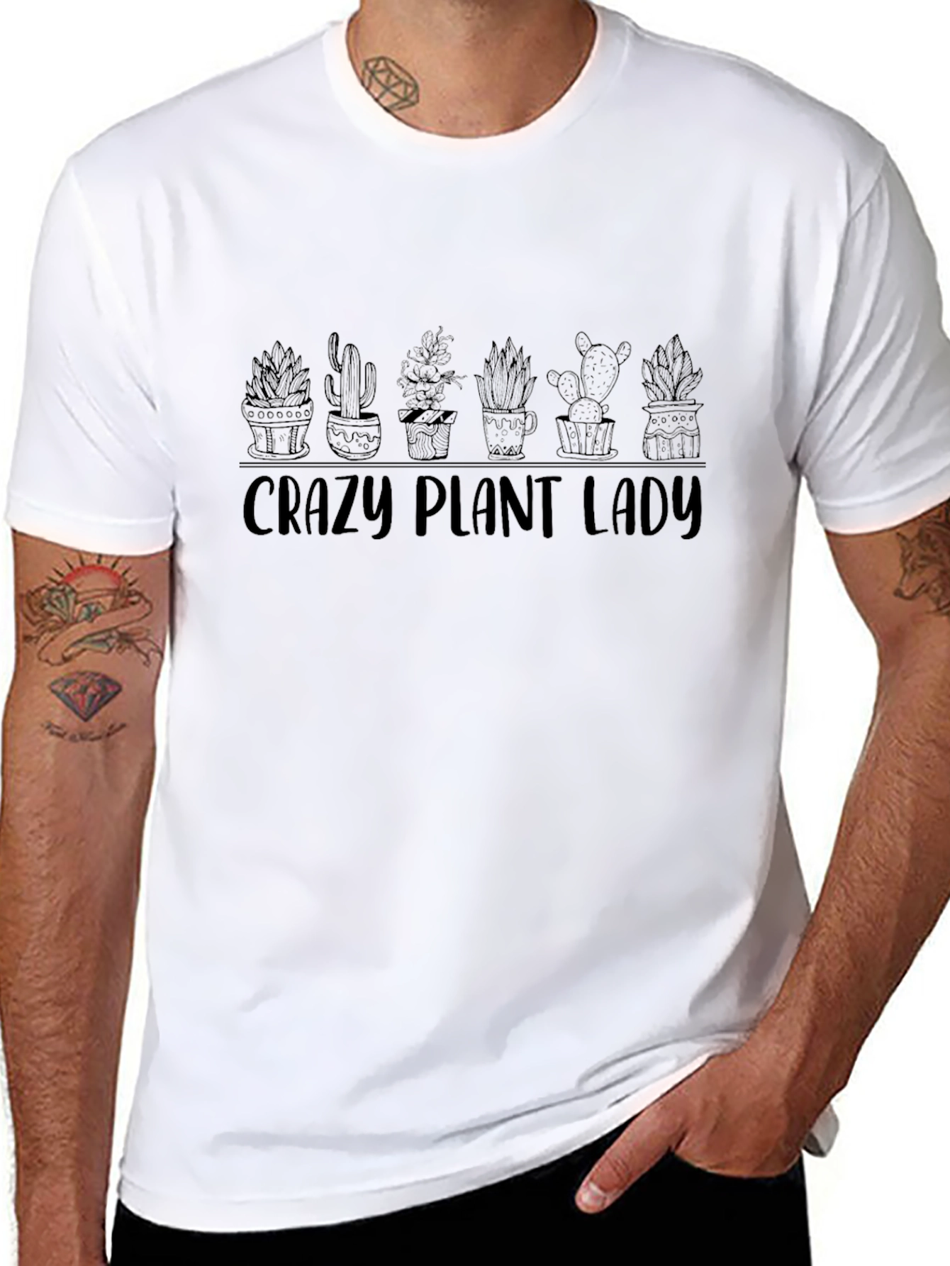 Crazy Plant Lady T-Shirt - Succulent Design