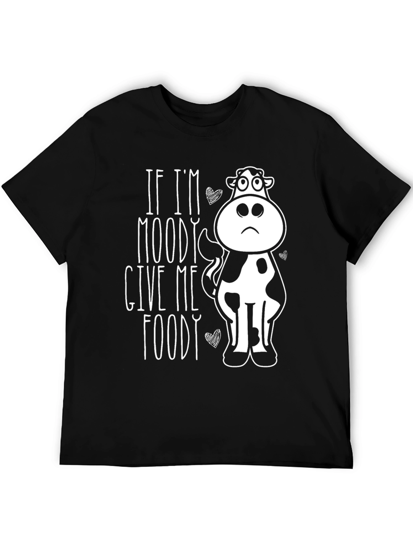 Moody Cow Graphic Tee -  Funny Foodie T-Shirt