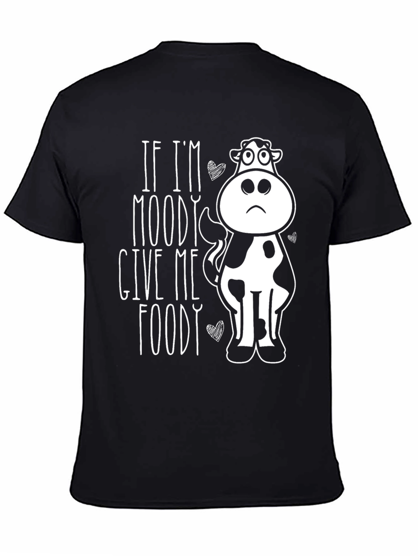 Moody Cow Graphic Tee -  Funny Foodie T-Shirt