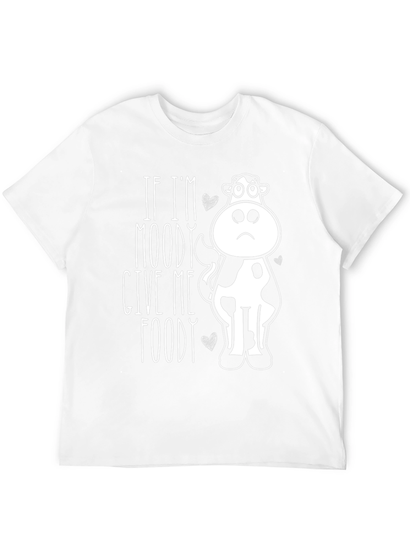 Moody Cow Graphic Tee -  Funny Foodie T-Shirt