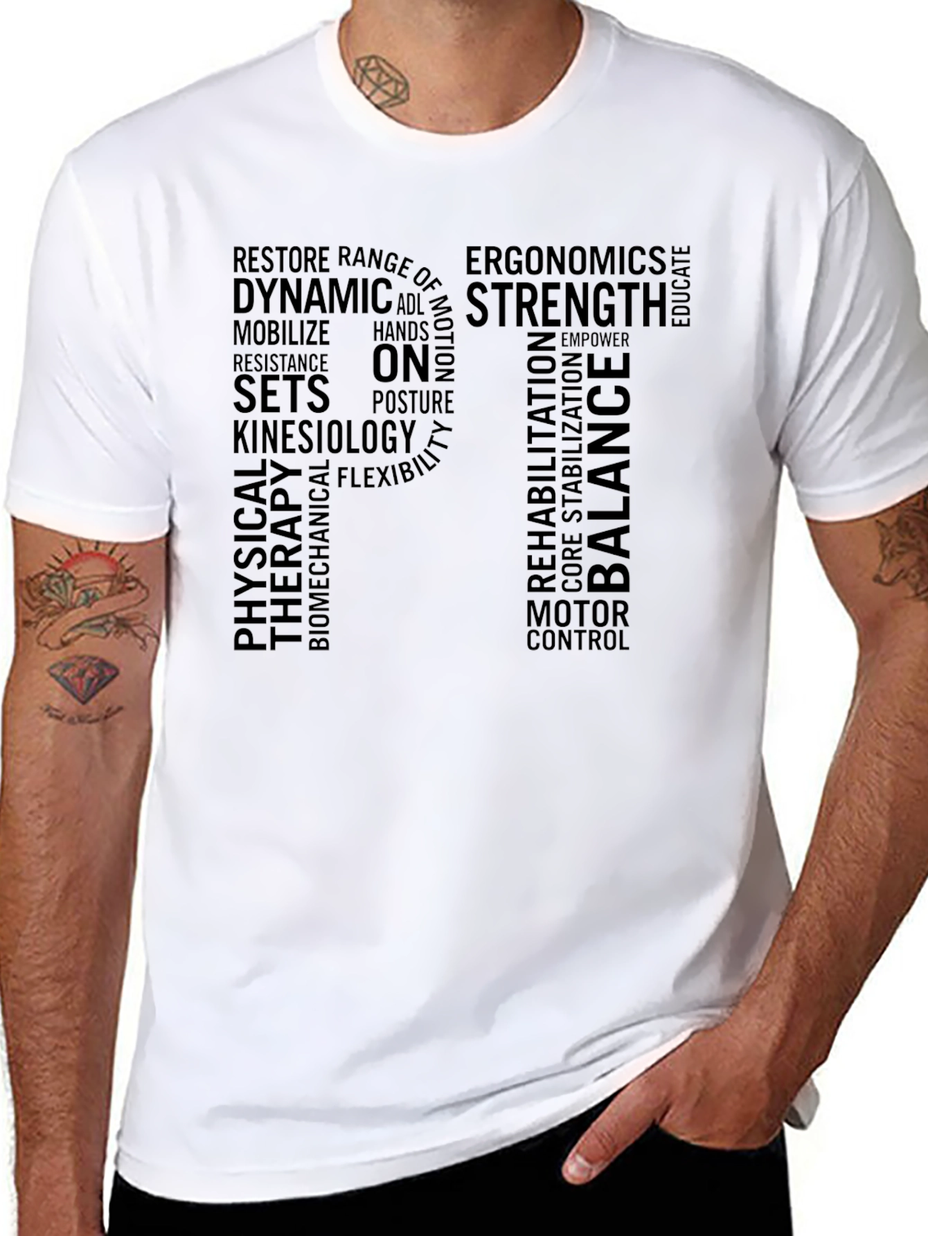 Physical Therapy Word Art T-Shirt