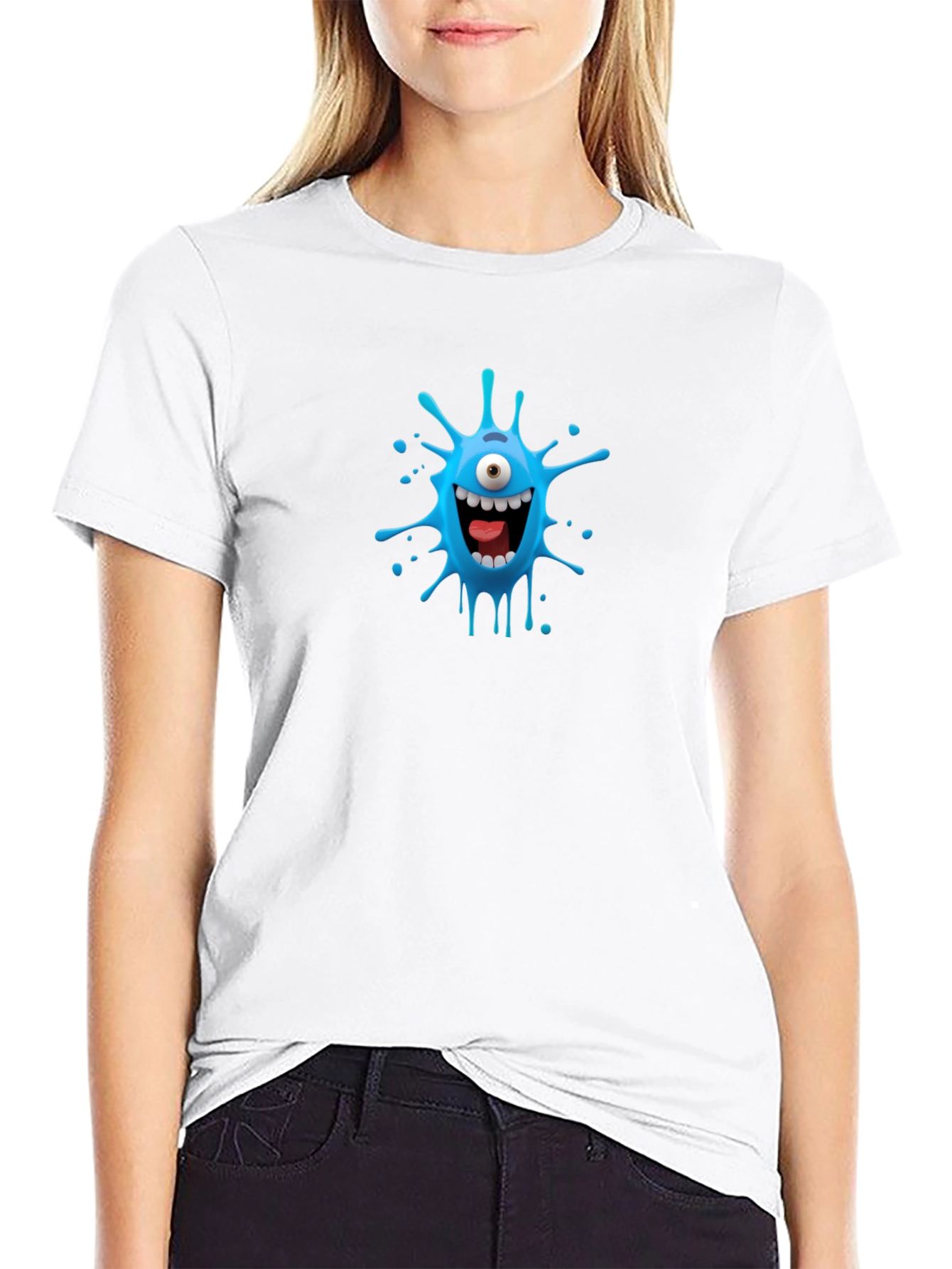 Funky One-Eyed Monster Graphic Tee - Black