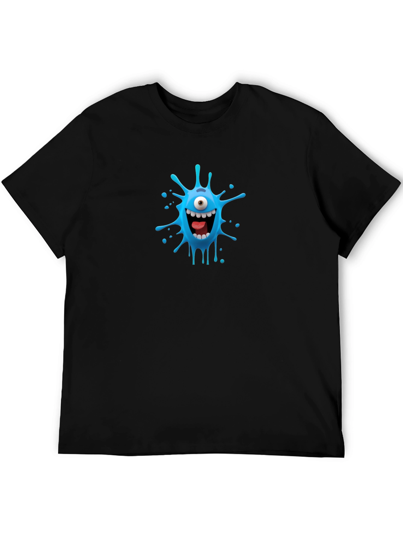 Funky One-Eyed Monster Graphic Tee - Black