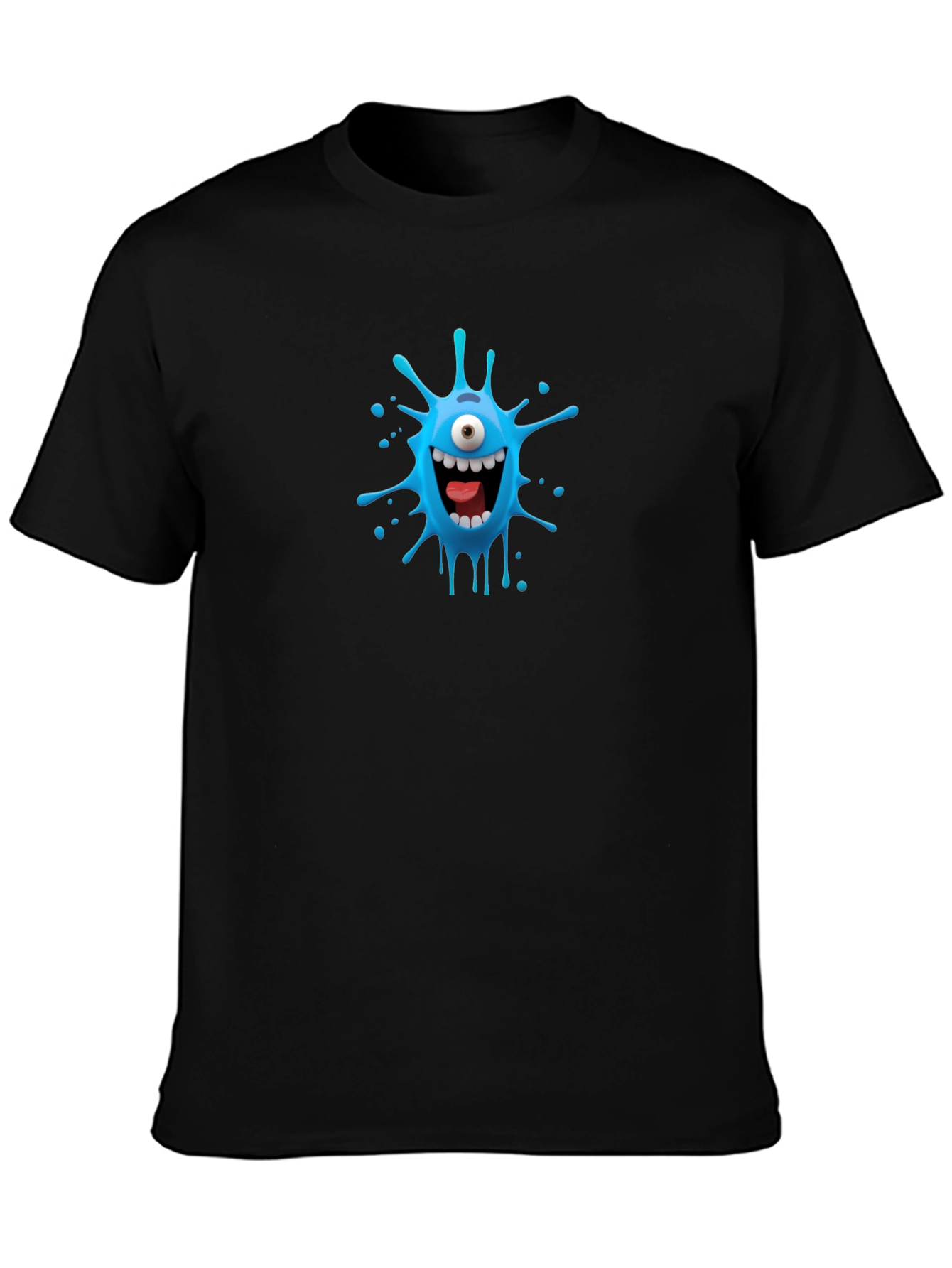 Funky One-Eyed Monster Graphic Tee - Black