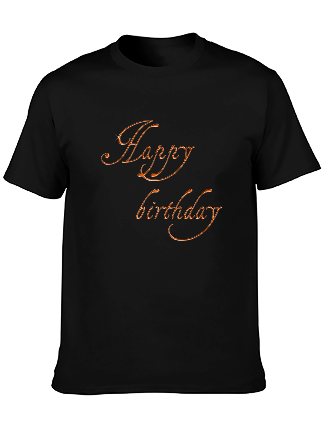 Happy Birthday Graphic Tee - Black