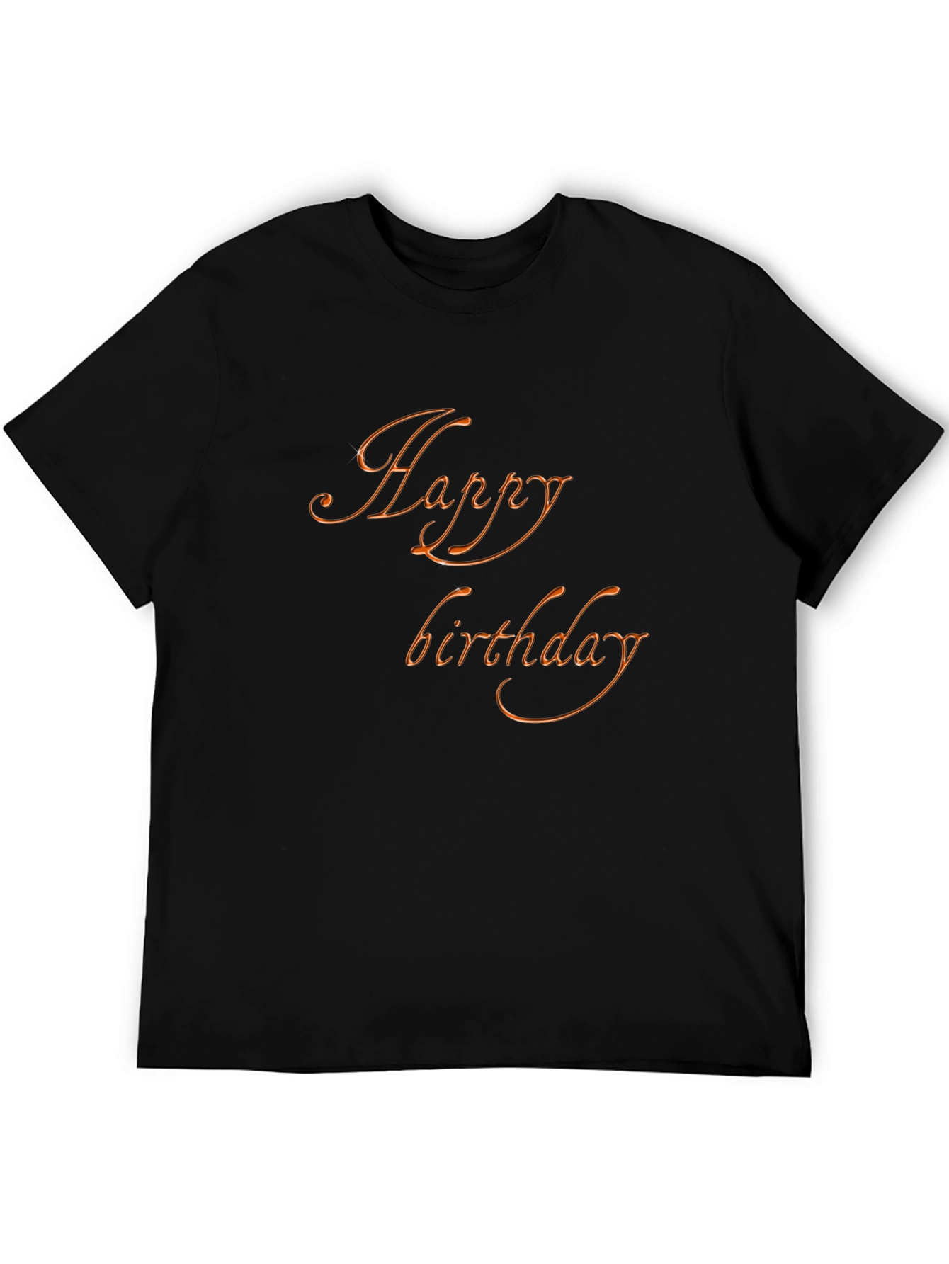 Happy Birthday Graphic Tee - Black