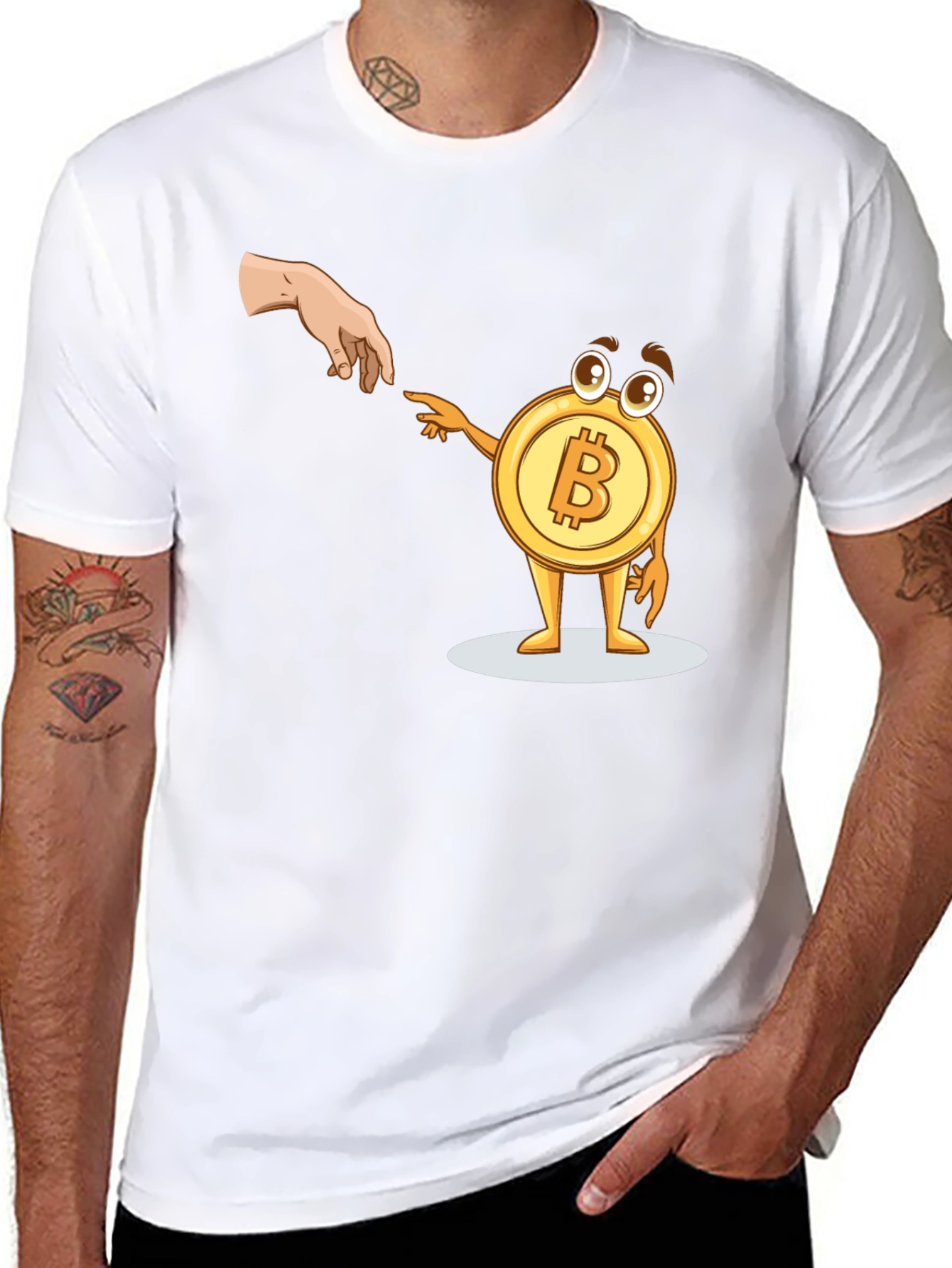 Bitcoin Creation T-Shirt Funny Crypto Tee