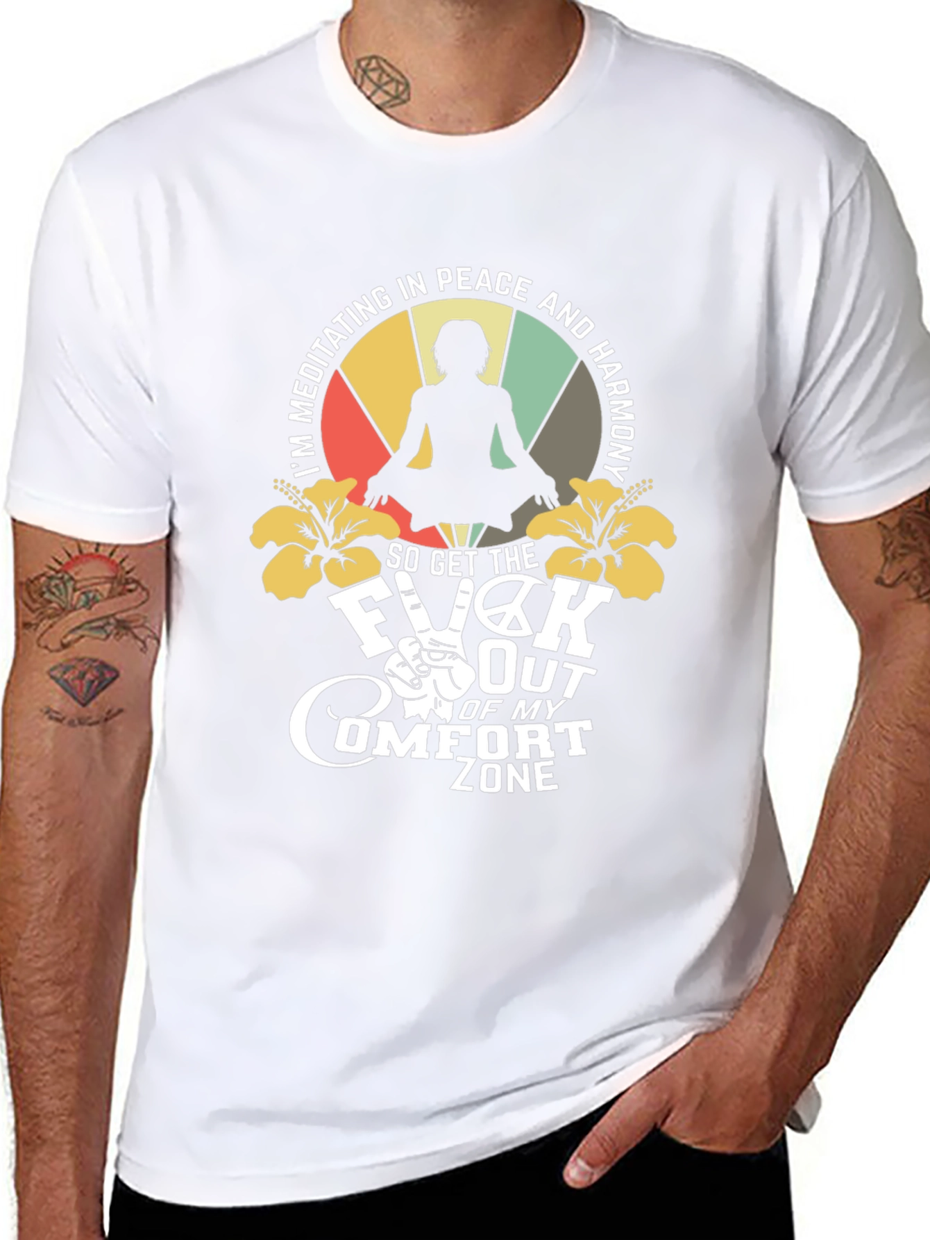 Meditating Peace Harmony Graphic T-Shirt