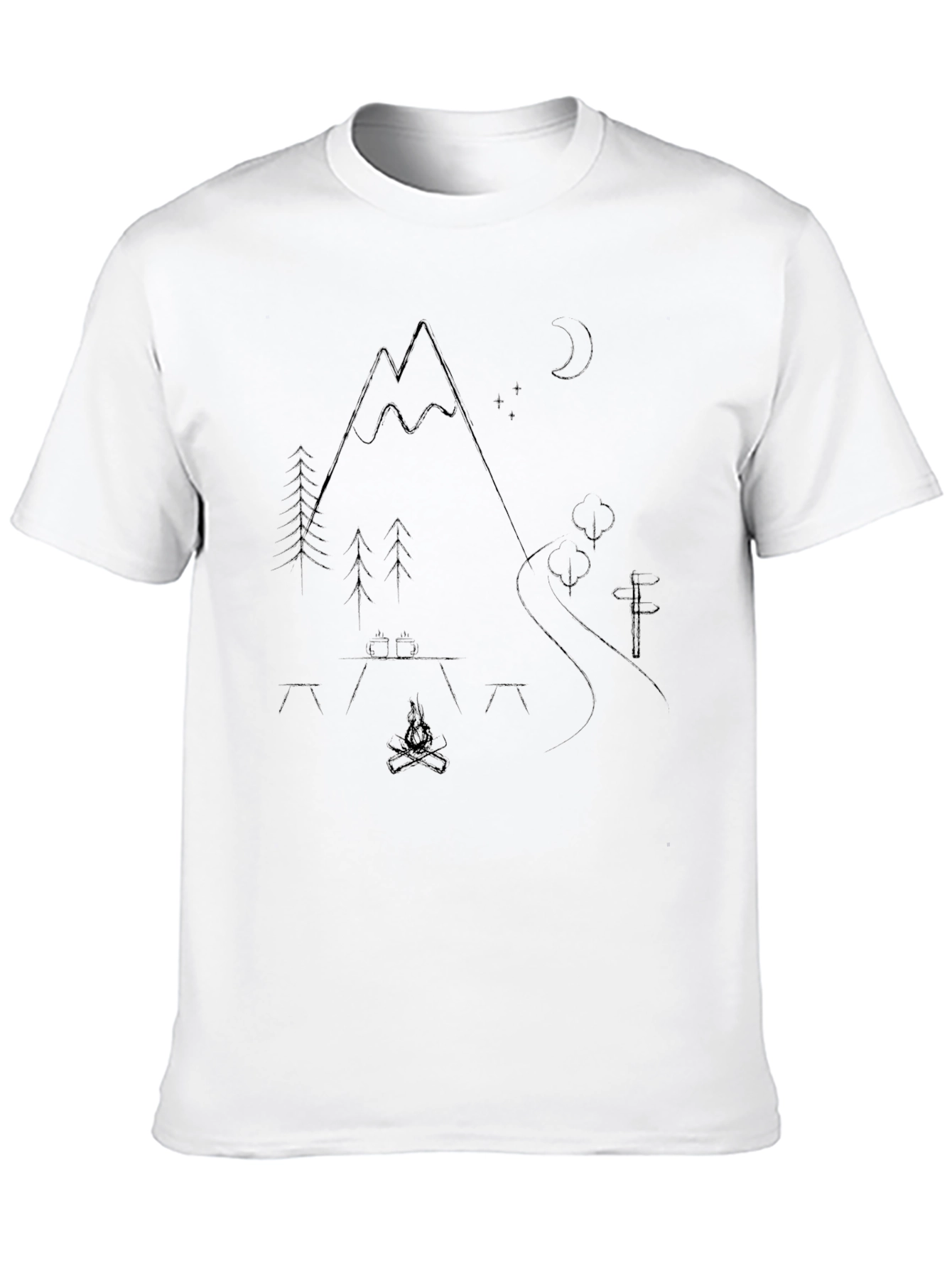 Nature Lovers Black Campfire T-Shirt