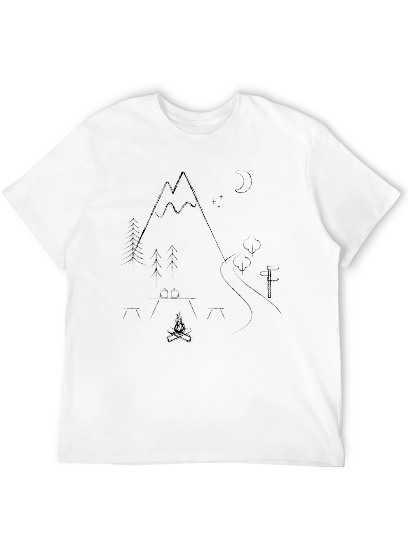 Nature Lovers Black Campfire T-Shirt