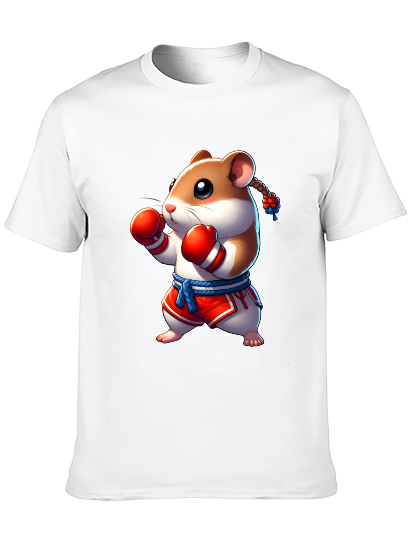 Boxing Hamster Graphic Tee - Black Unisex T-Shirt