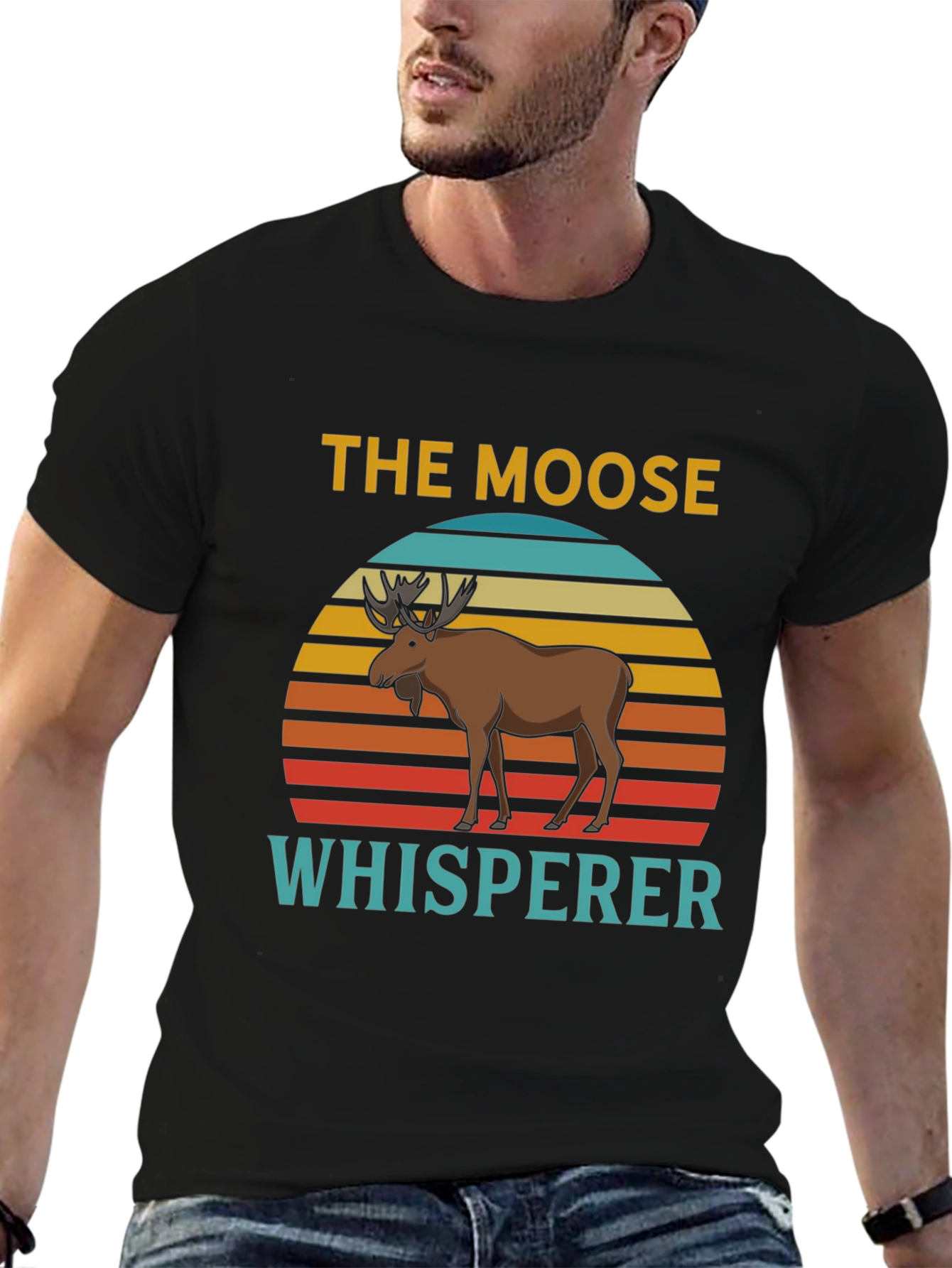 Moose Whisperer Graphic Tee - Retro Style