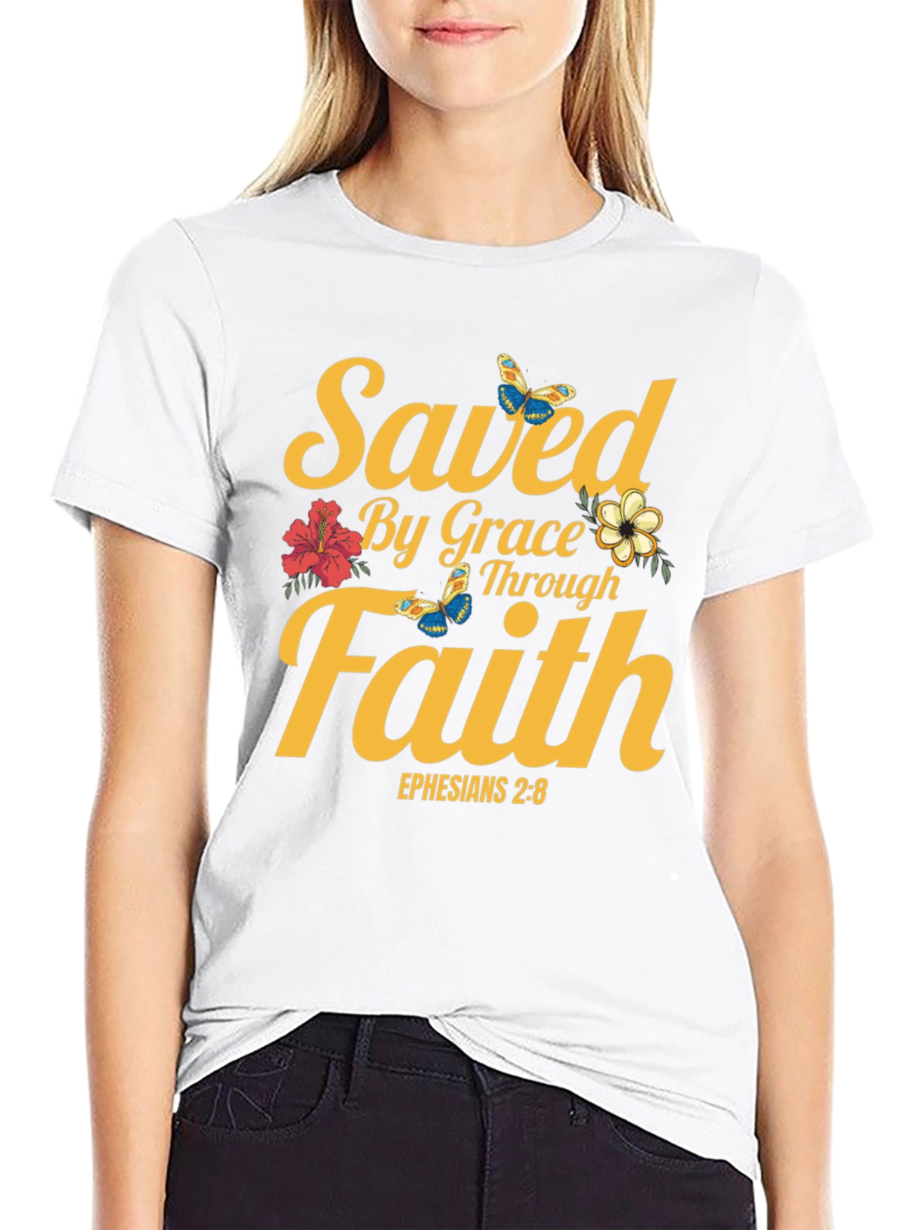 Saved By Grace T-Shirt - Faith & Scripture Tee