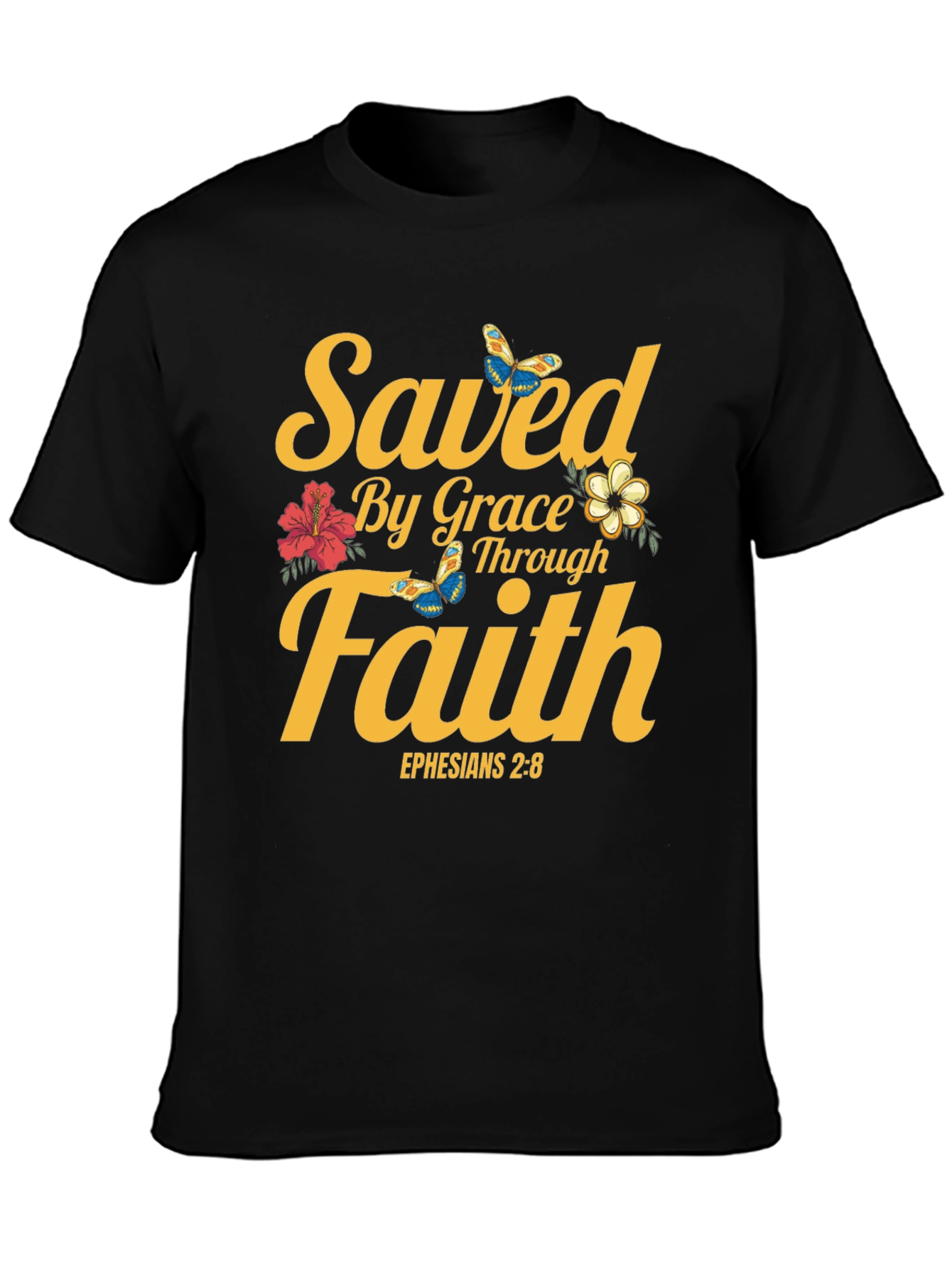 Saved By Grace T-Shirt - Faith & Scripture Tee