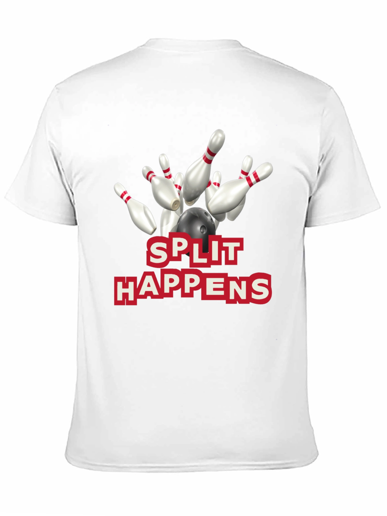 Split Happens Bowling Graphic T-Shirt