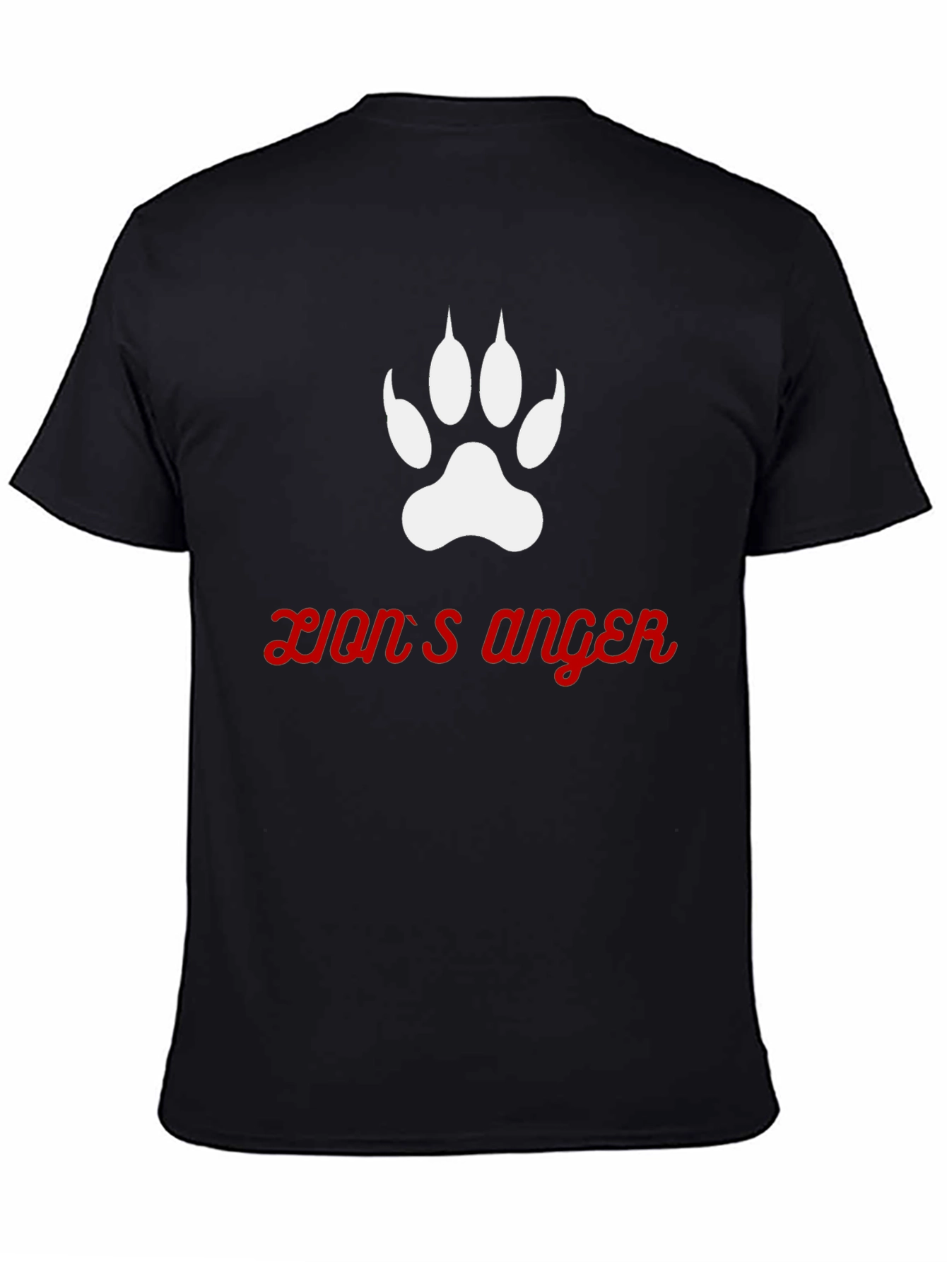Lions Anger Graphic Tee - Black Cotton Blend