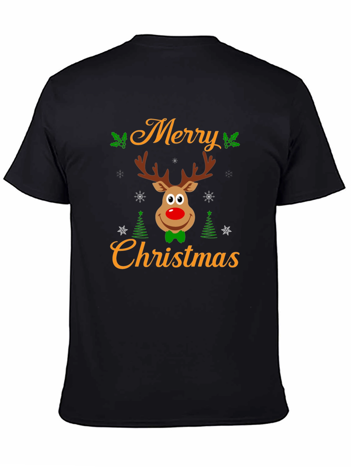Merry Christmas Reindeer Graphic T-Shirt
