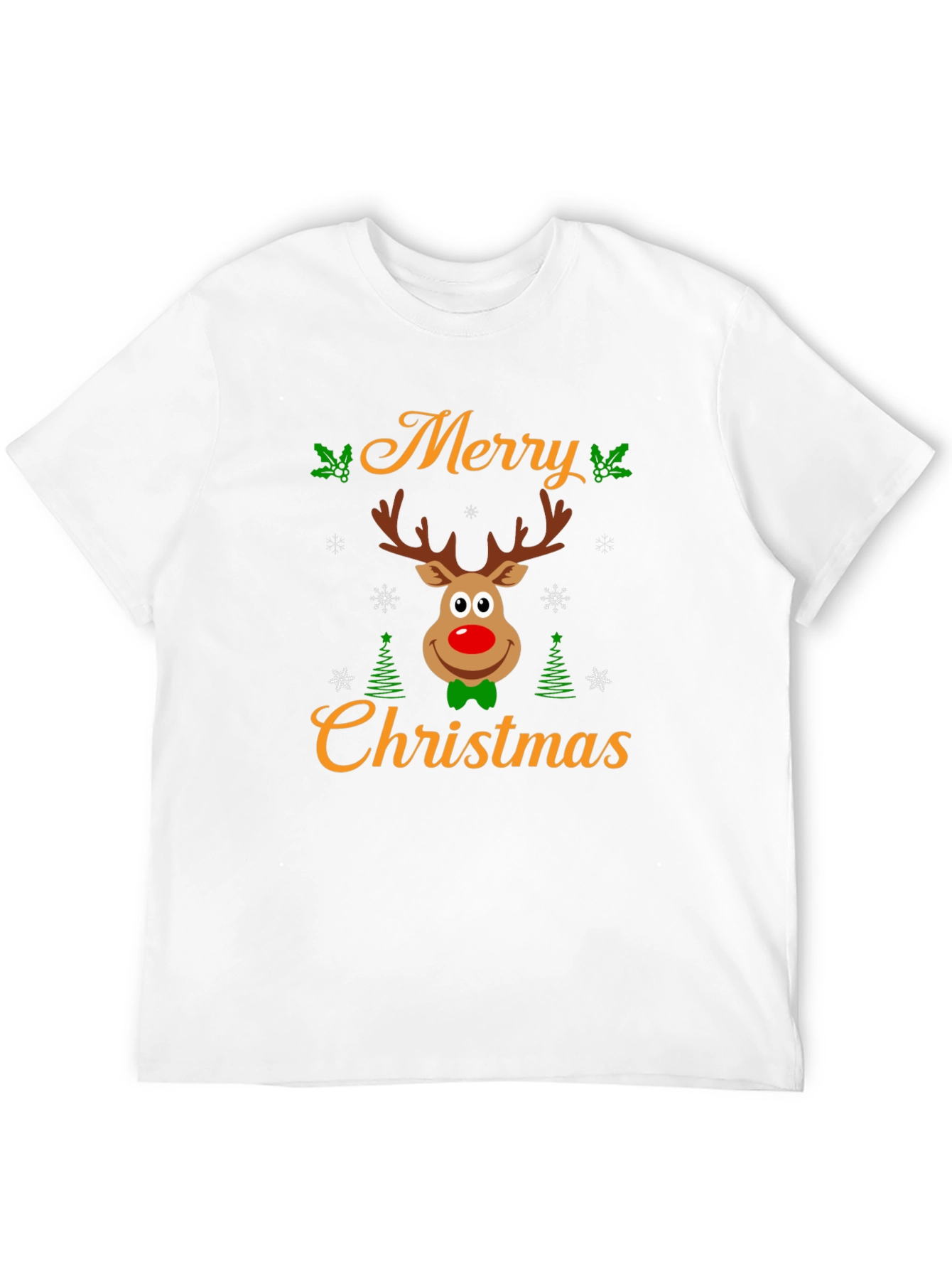 Merry Christmas Reindeer Graphic T-Shirt