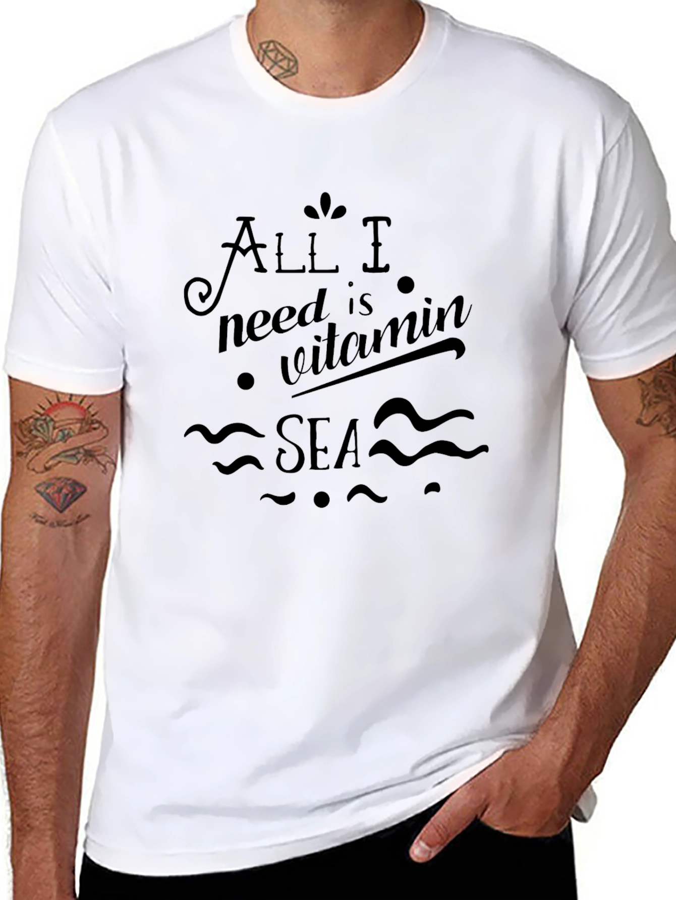 Vitamin Sea Black T-Shirt