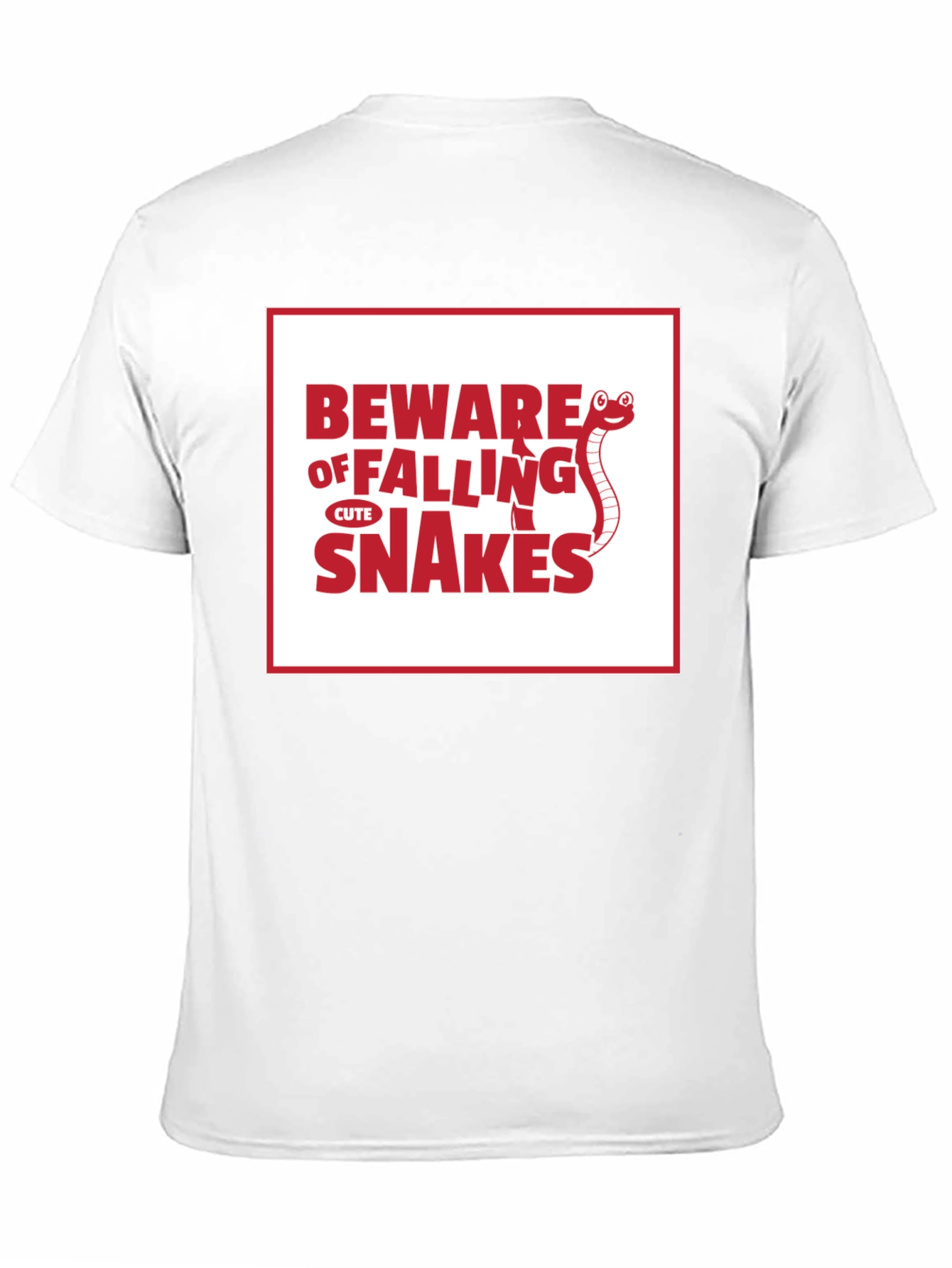 Beware of Falling Cute Snakes Graphic T-Shirt