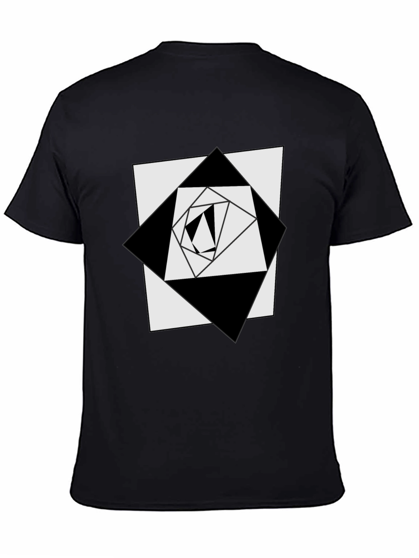 Abstract Geometric Black and White Tee