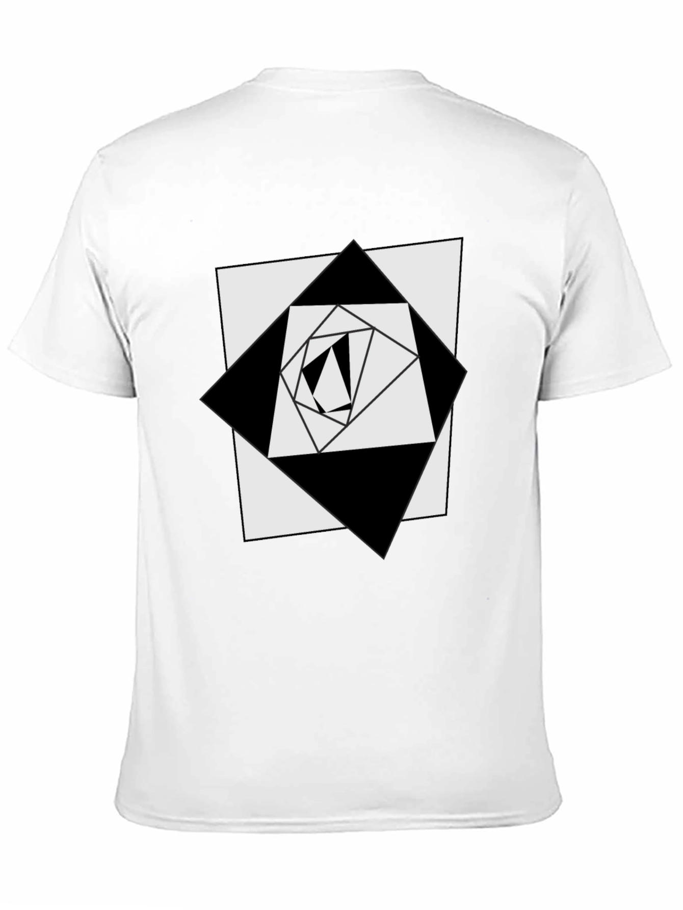 Abstract Geometric Black and White Tee