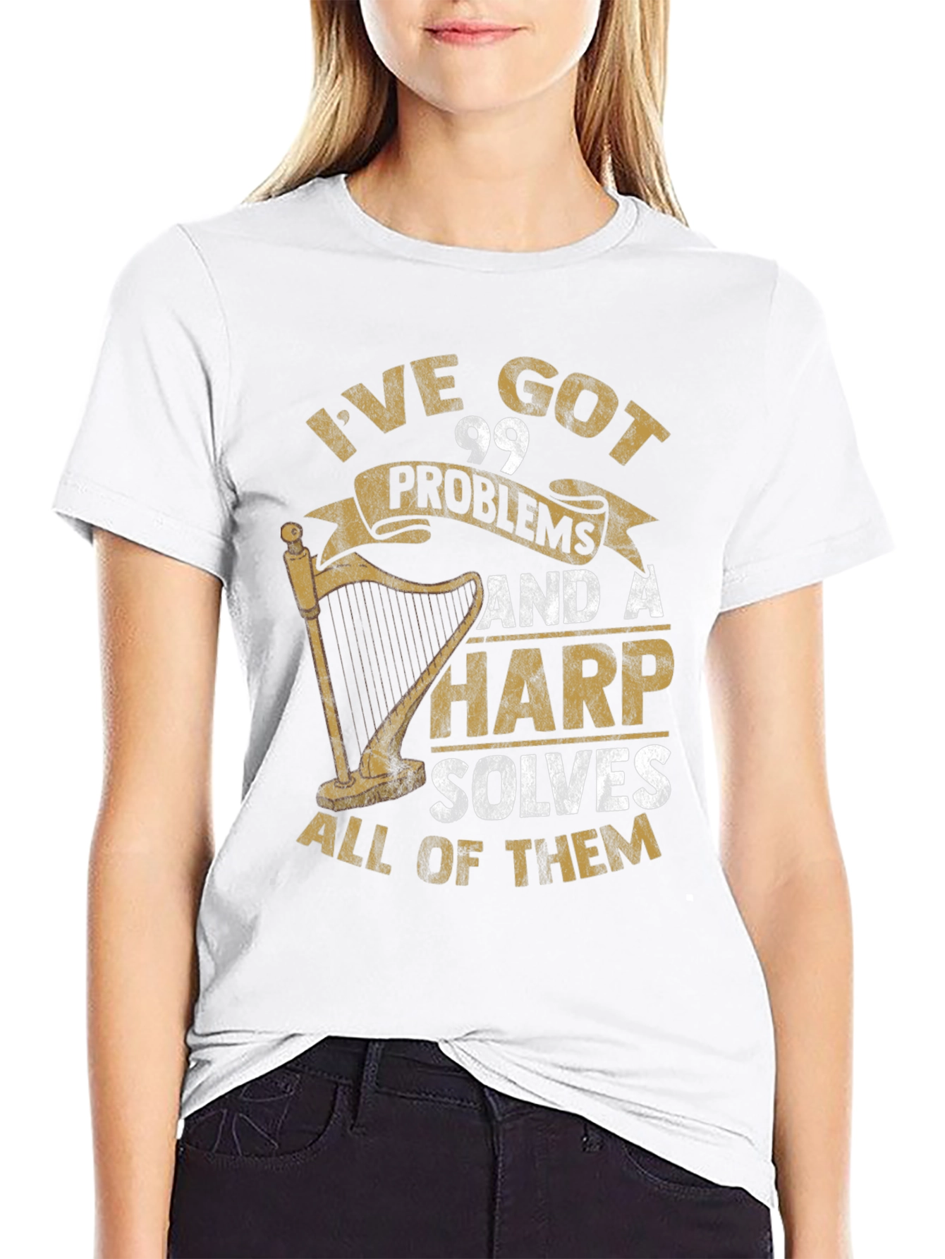 Harp Solves All Problems T-Shirt