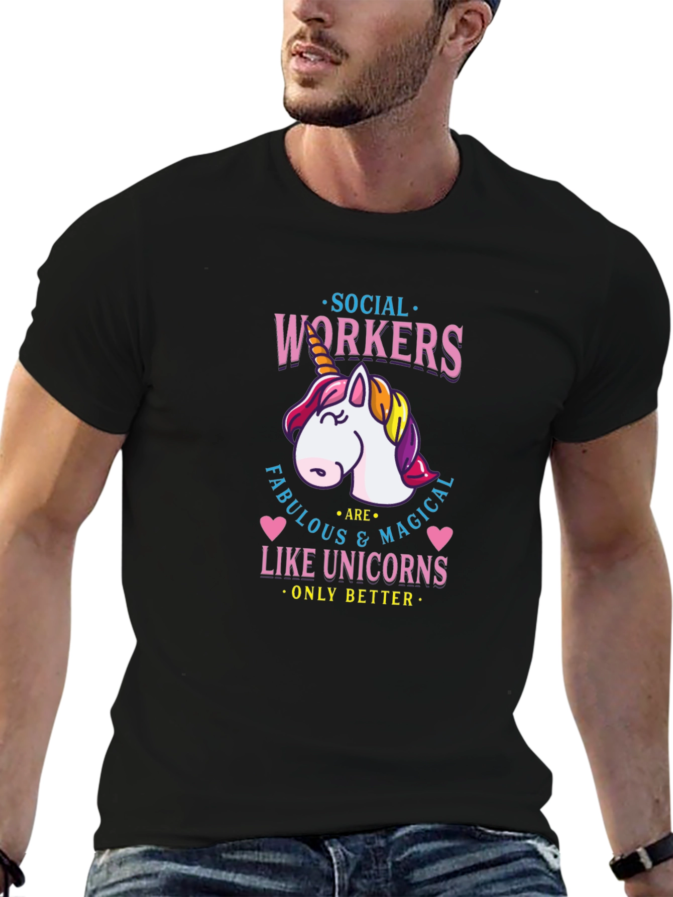 Social Workers Unicorn Graphic T-Shirt