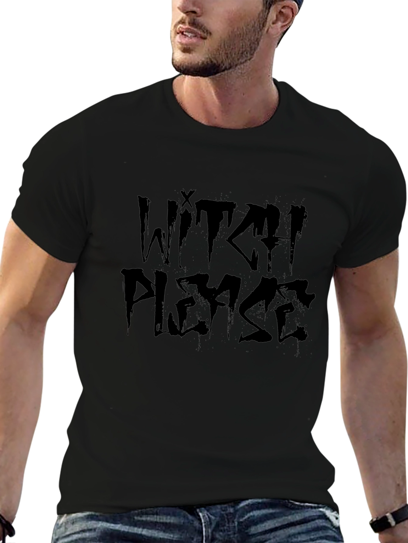 Witch Please Black Graphic T-Shirt