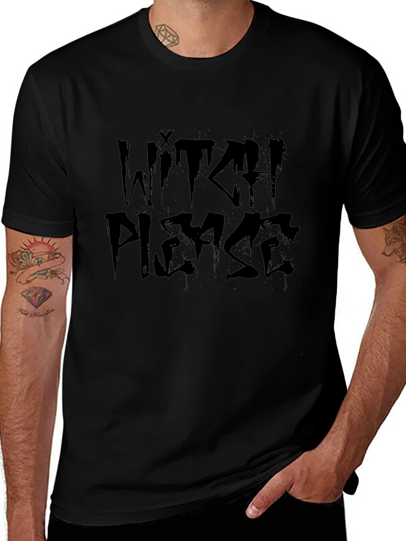 Witch Please Black Graphic T-Shirt