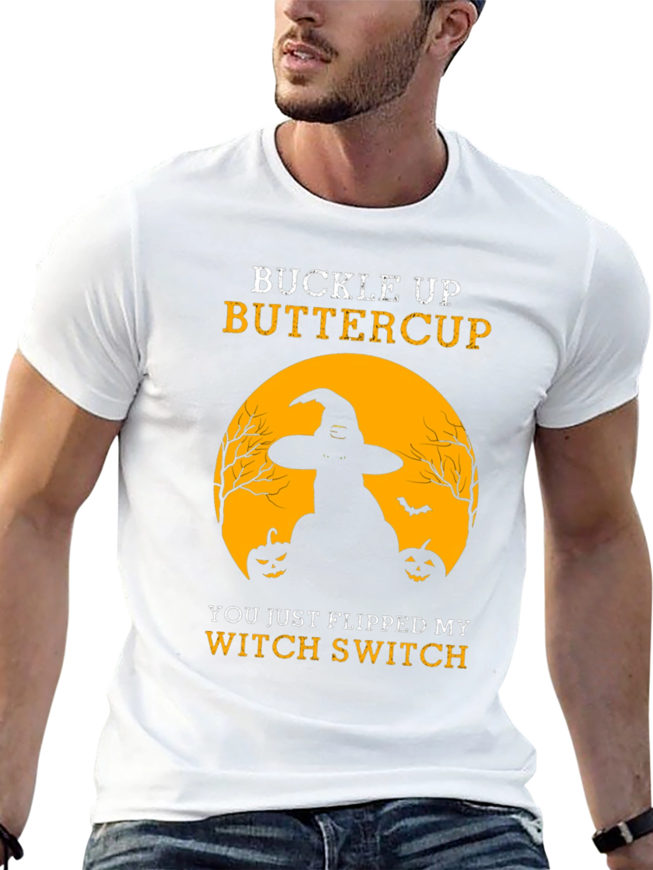 Buckle Up Buttercup Witch Halloween T-Shirt