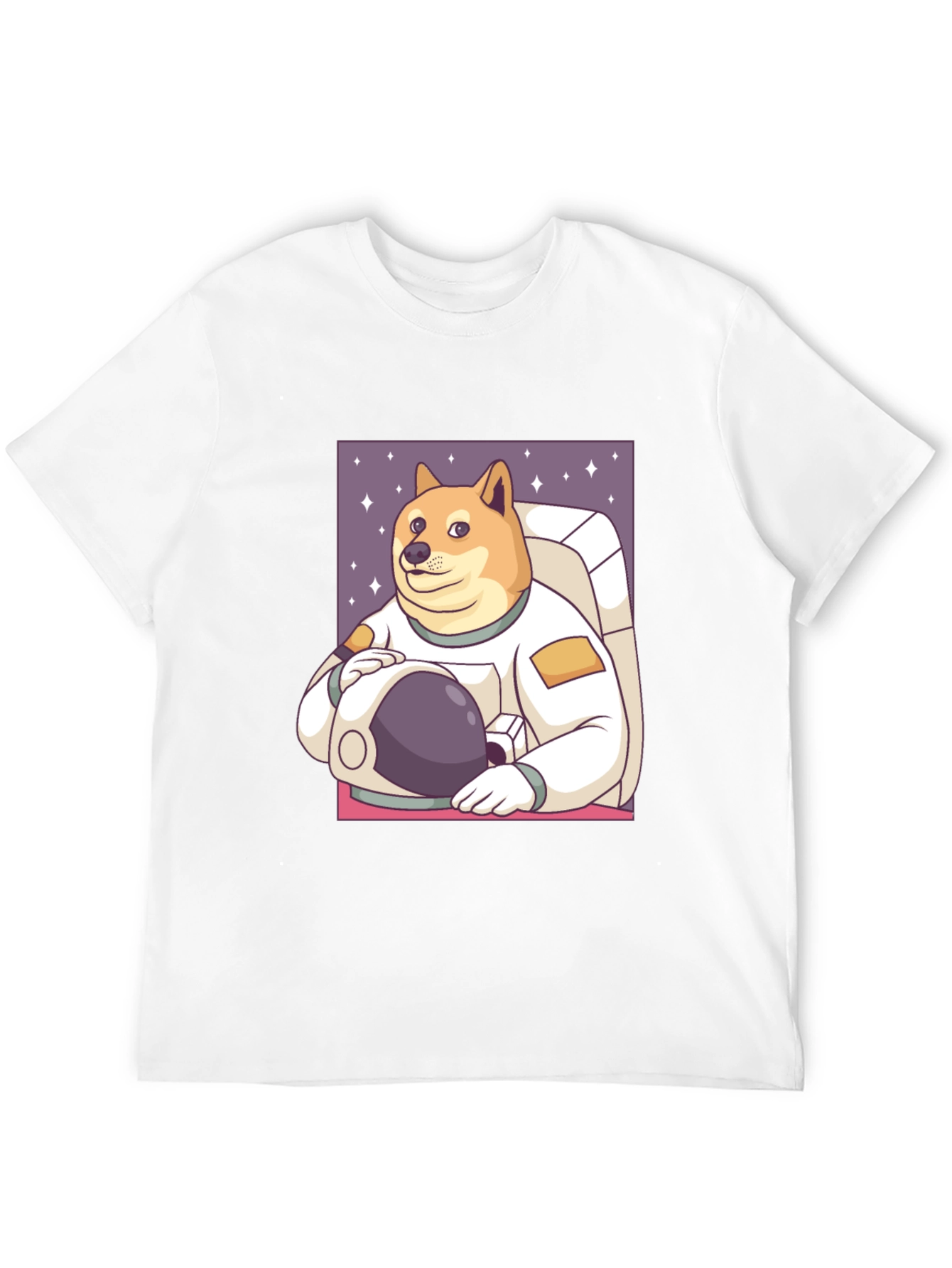 Doge Astronaut Graphic Tee - Black Cotton Blend