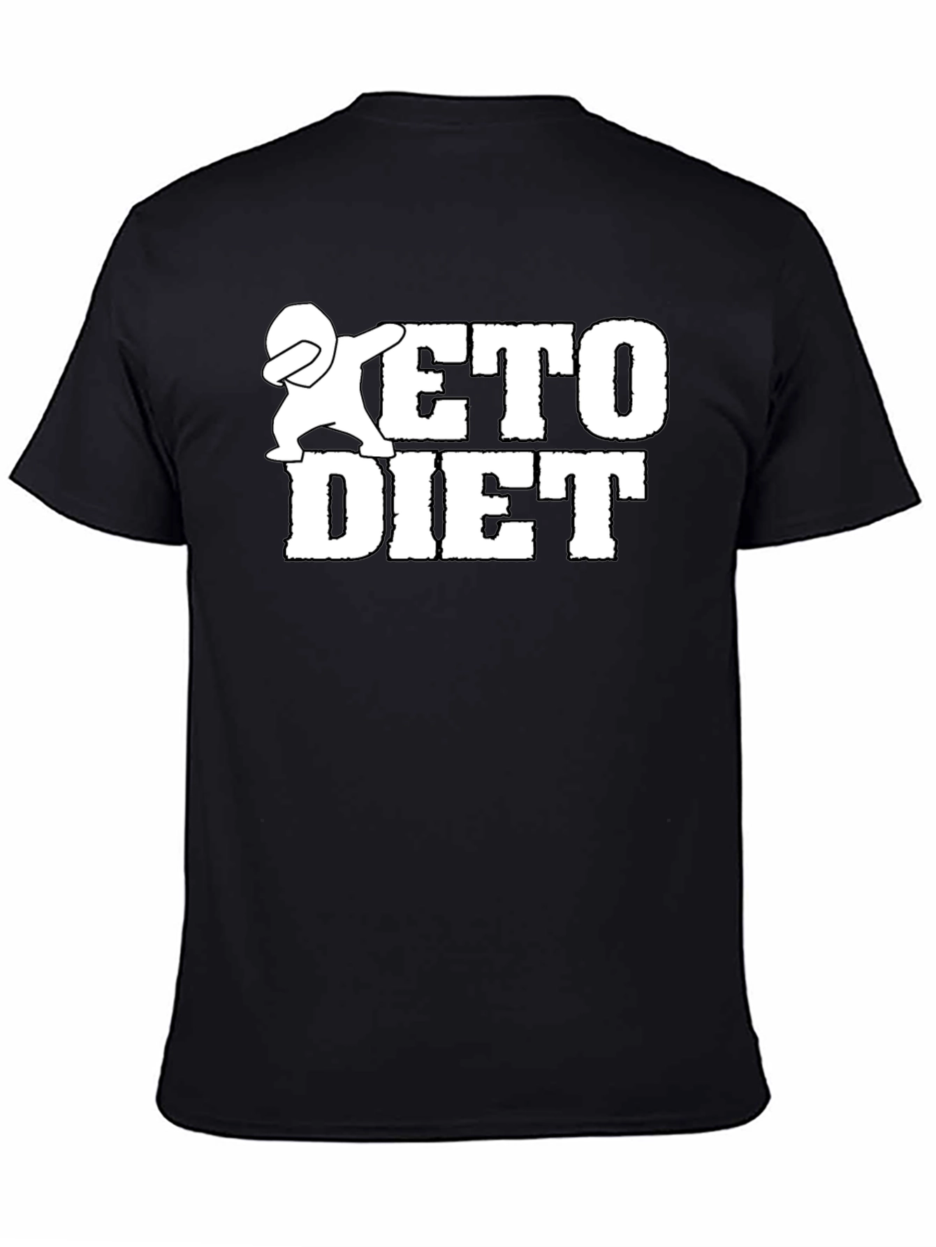 Keto Diet Dab Graphic T-Shirt - Black