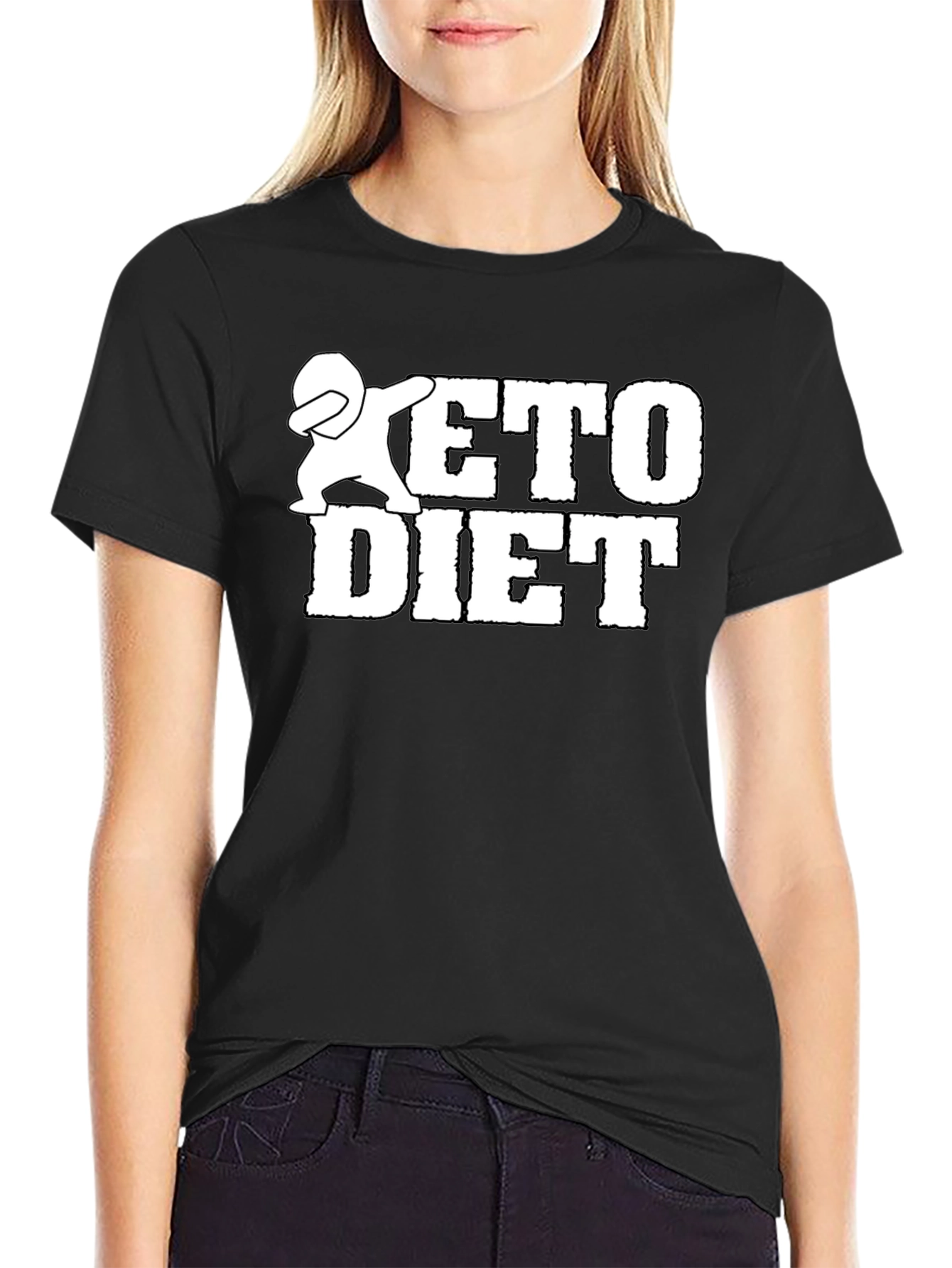 Keto Diet Dab Graphic T-Shirt - Black